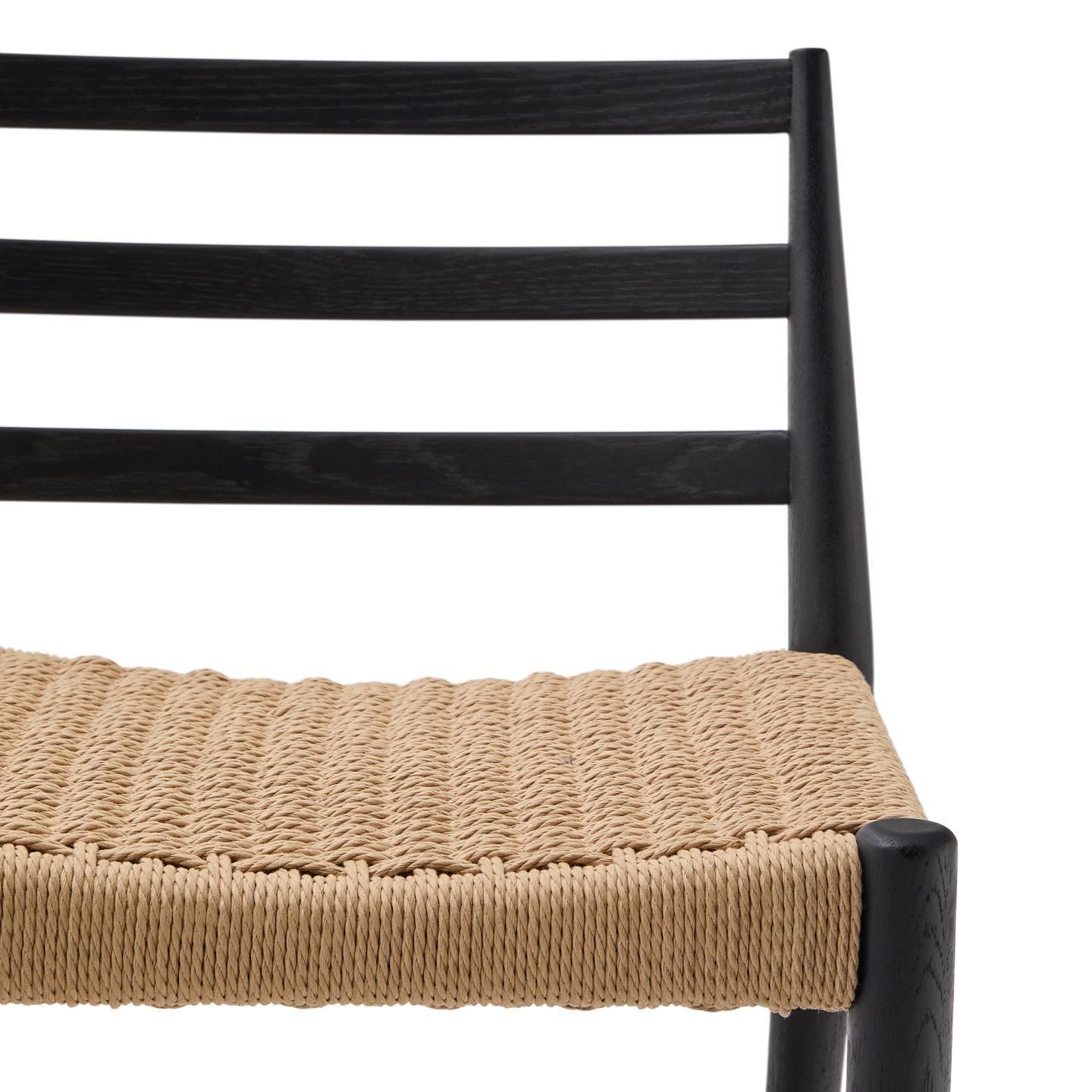 Krzesło barowe ANALY czarne drewno dębowe La Forma Eye on Design