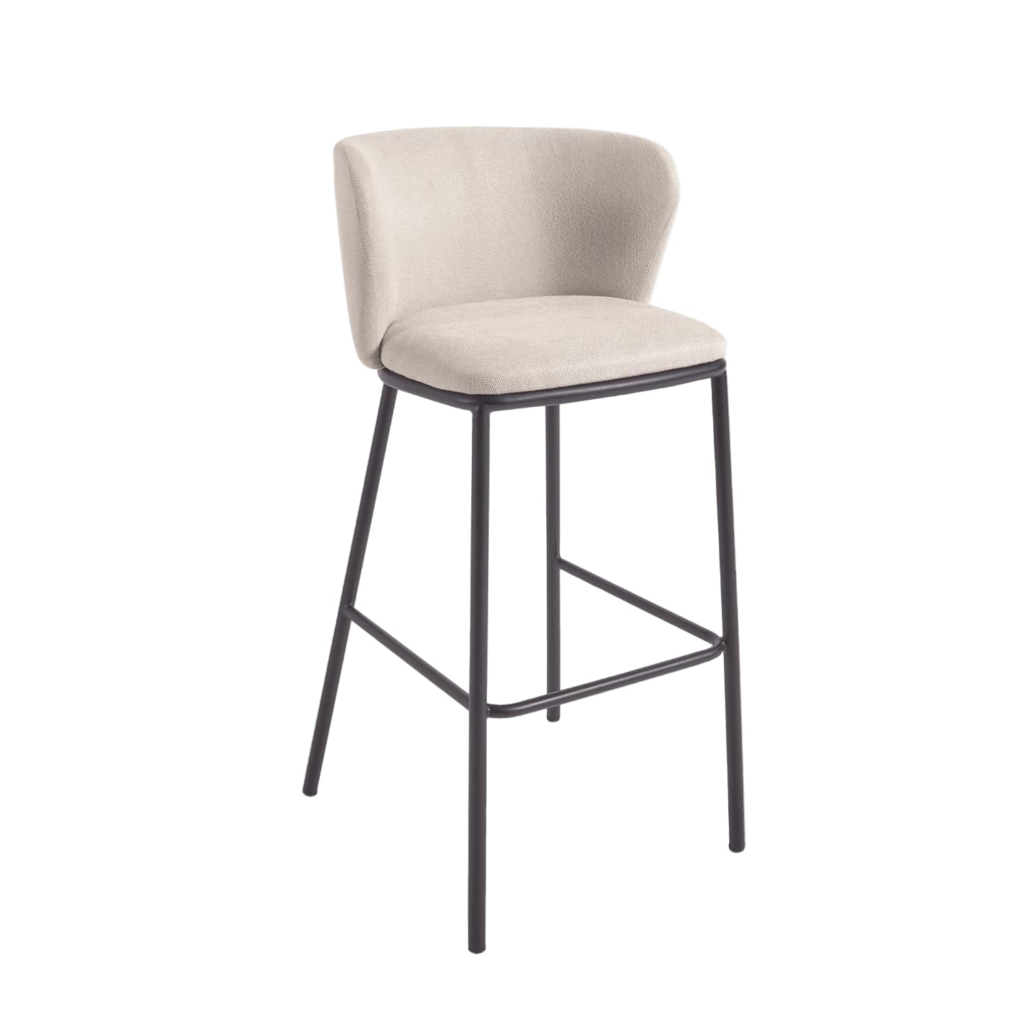 Krzesło barowe CISELIA beżowy szenil La Forma 75 cm Eye on Design