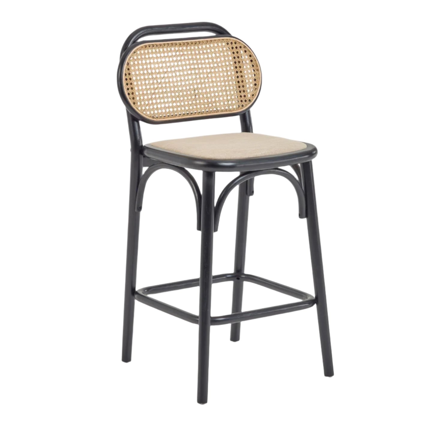 Krzesło barowe DORIANE czarne drewno dębowe La Forma Eye on Design