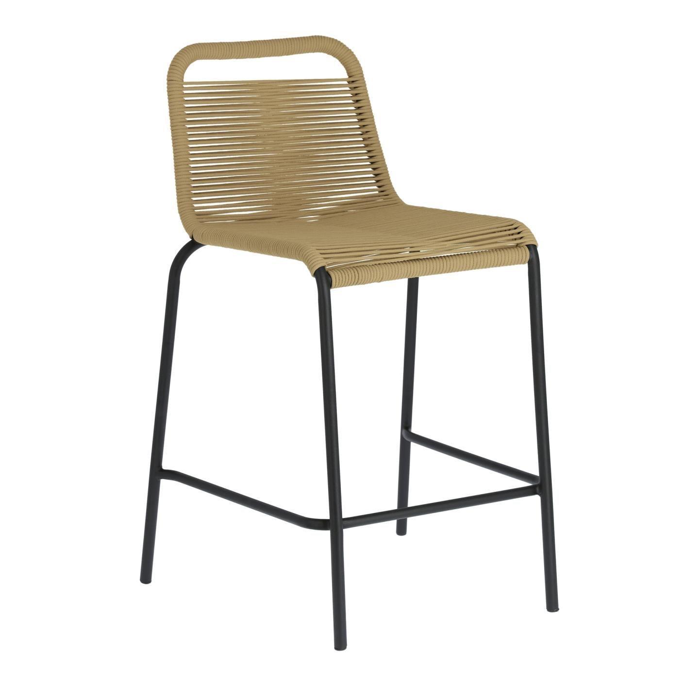 Krzesło barowe ogrodowe LAMTON brązowy La Forma 62 cm Eye on Design