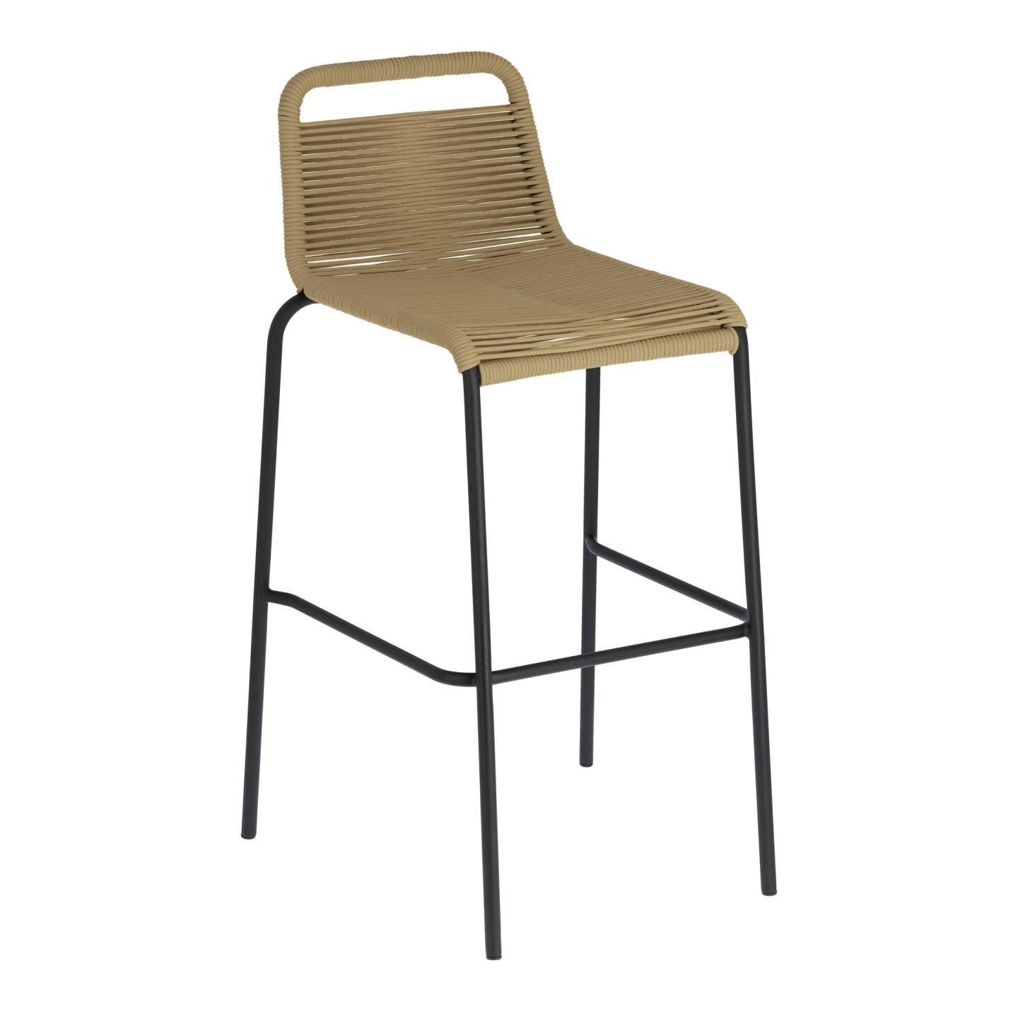 Krzesło barowe ogrodowe LAMTON brązowy La Forma 74 cm Eye on Design