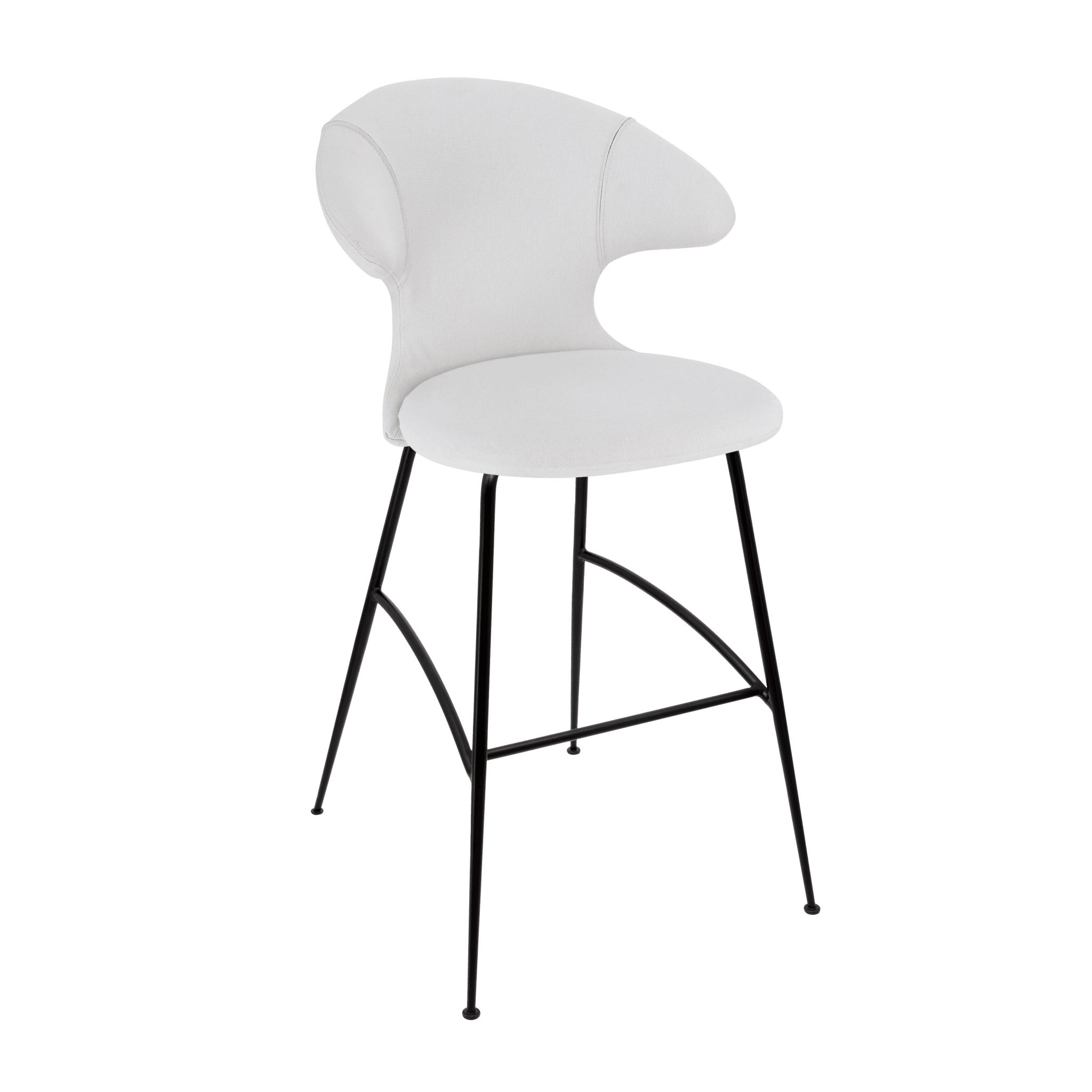 Krzesło barowe TIME FLIES baby blue z czarną podstawą UMAGE Eye on Design