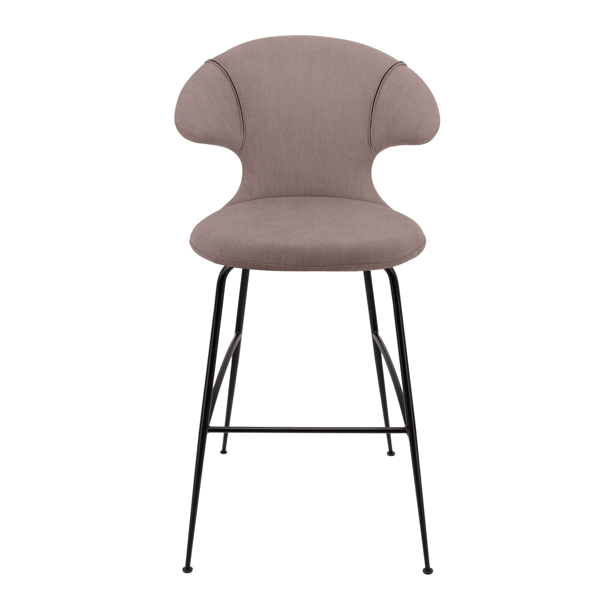 Krzesło barowe TIME FLIES brudny róż z czarną podstawą UMAGE 112 cm Eye on Design