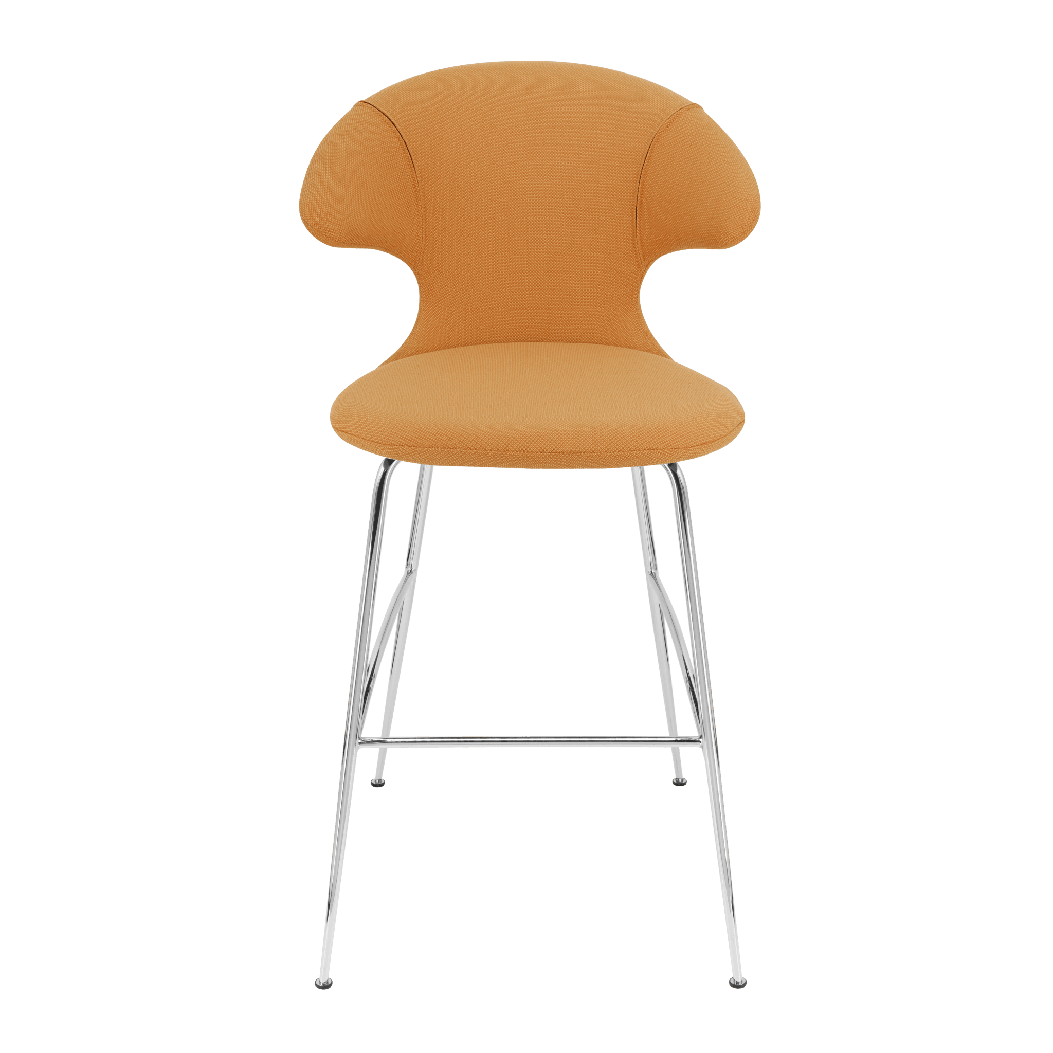 Krzesło barowe TIME FLIES bursztynowy ze srebrną podstawą UMAGE 112 cm Eye on Design