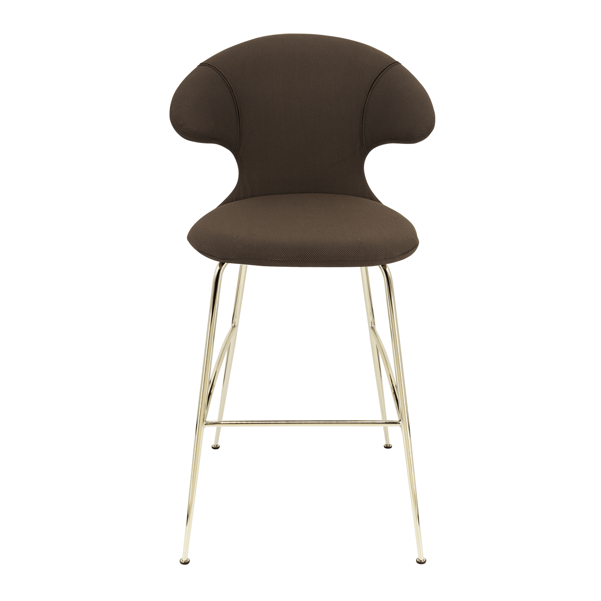 Krzesło barowe TIME FLIES kawowy ze złotą podstawą UMAGE 112 cm Eye on Design