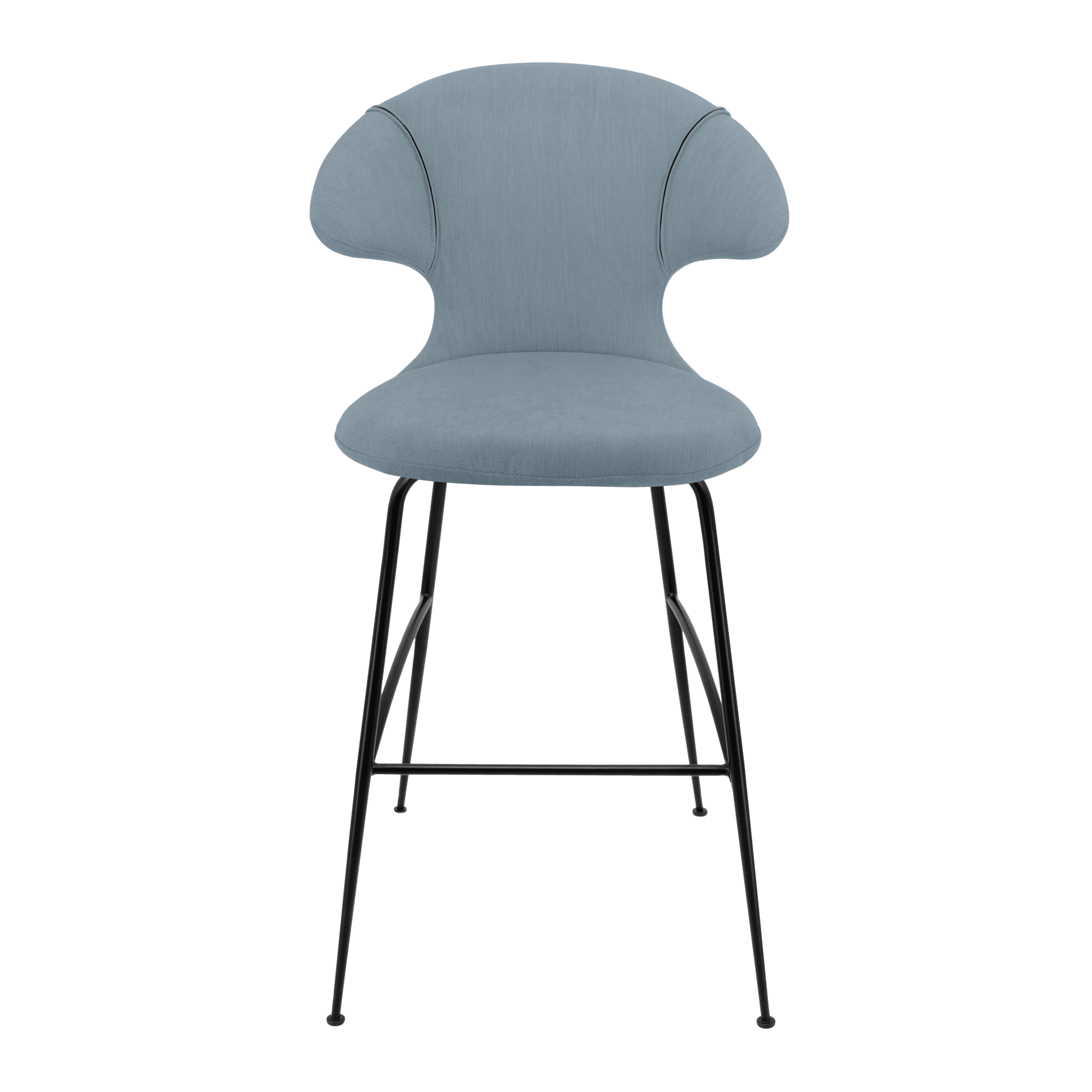 Krzesło barowe TIME FLIES niebieski z czarną podstawą UMAGE 112 cm Eye on Design