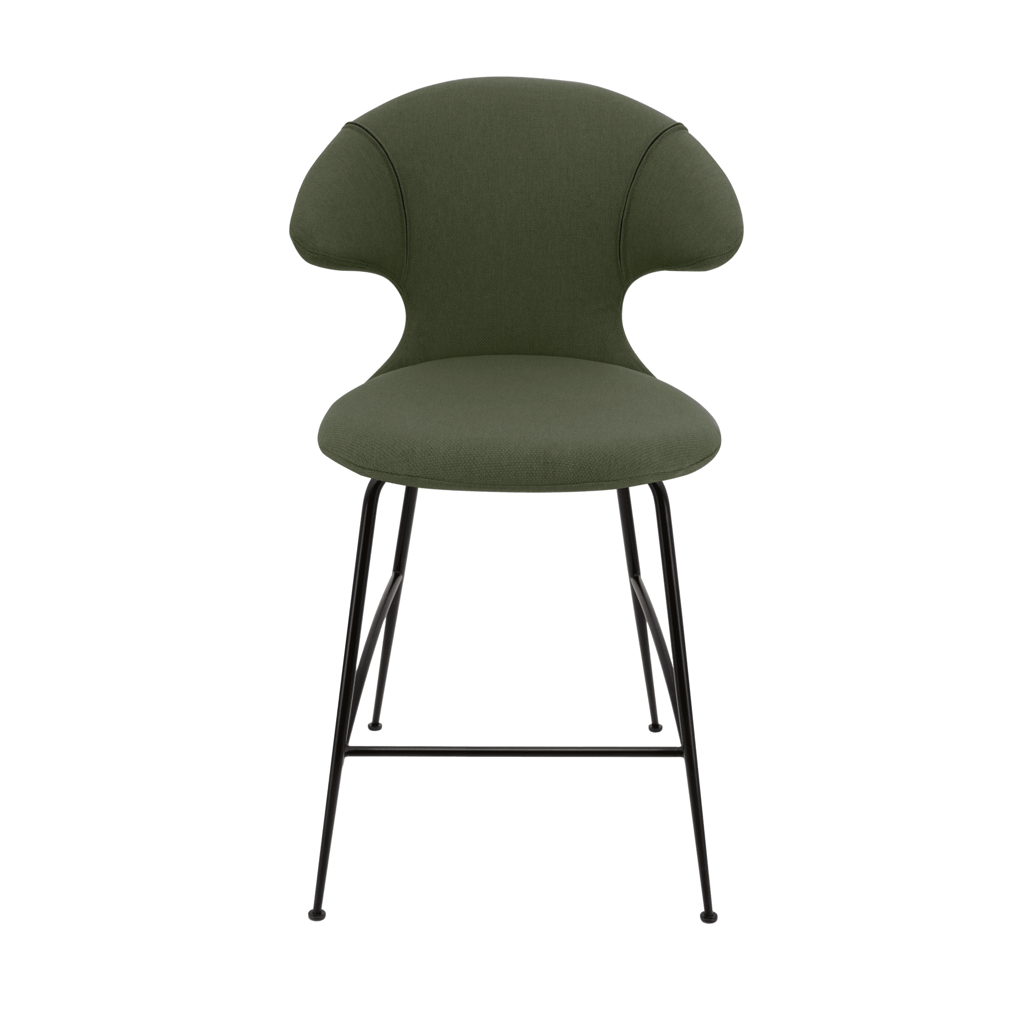Krzesło barowe TIME FLIES oliwkowy z czarną podstawą UMAGE 102 cm Eye on Design