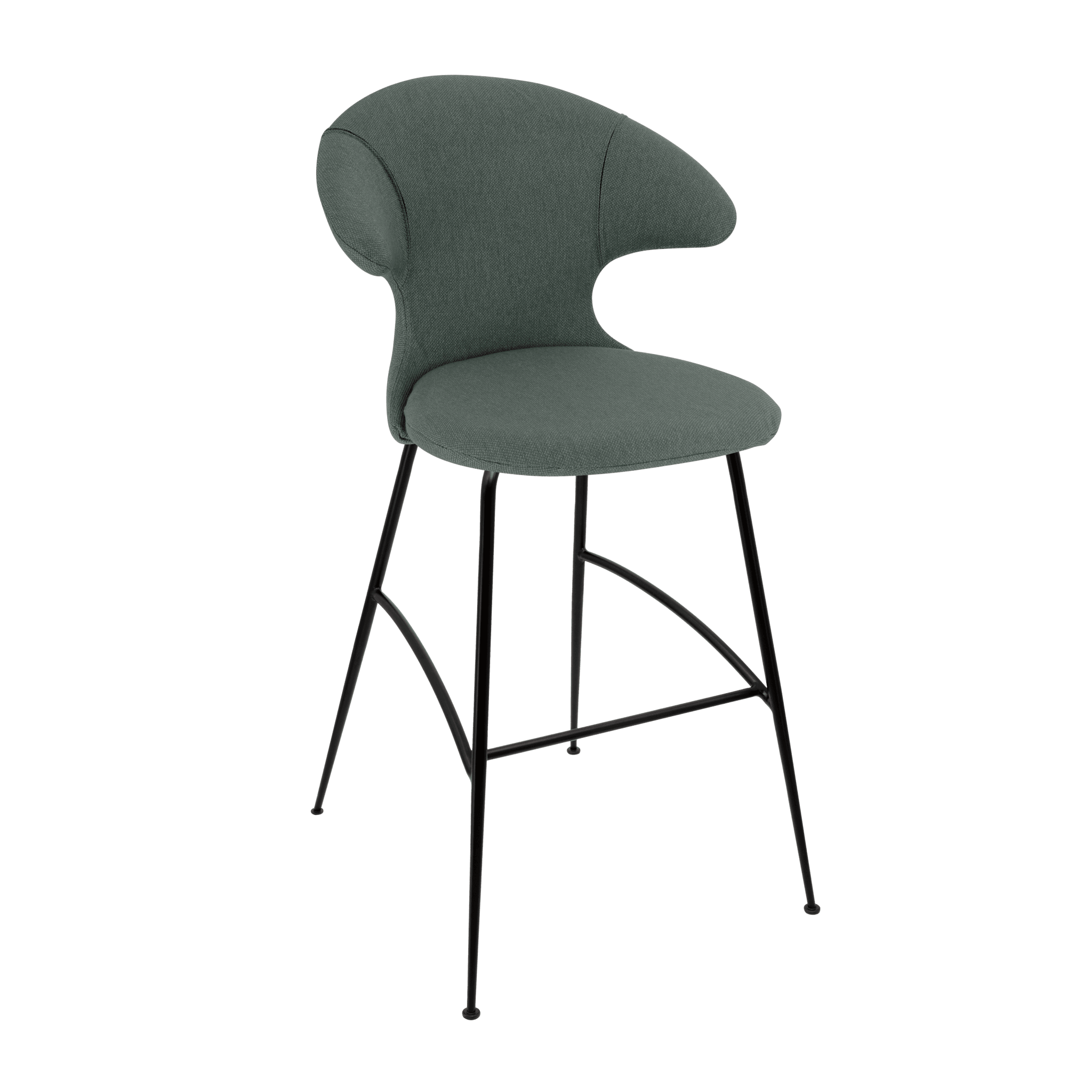 Krzesło barowe TIME FLIES szałwiowy z czarną podstawą UMAGE Eye on Design