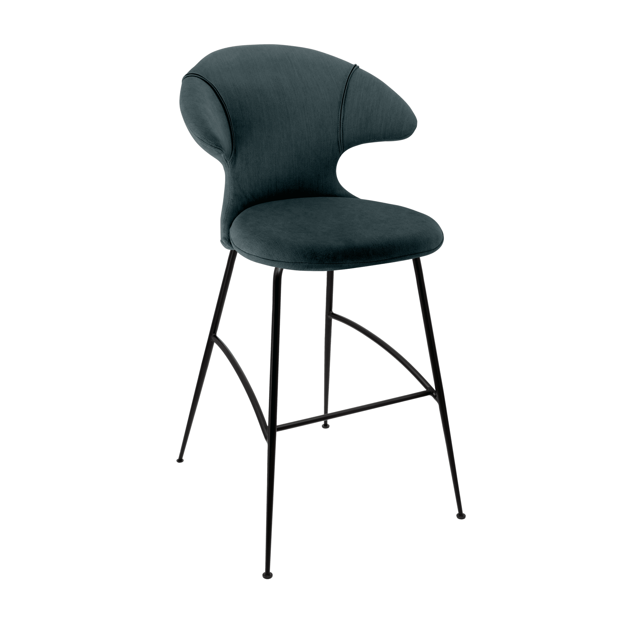 Krzesło barowe TIME FLIES szaroniebieski z czarną podstawą UMAGE Eye on Design