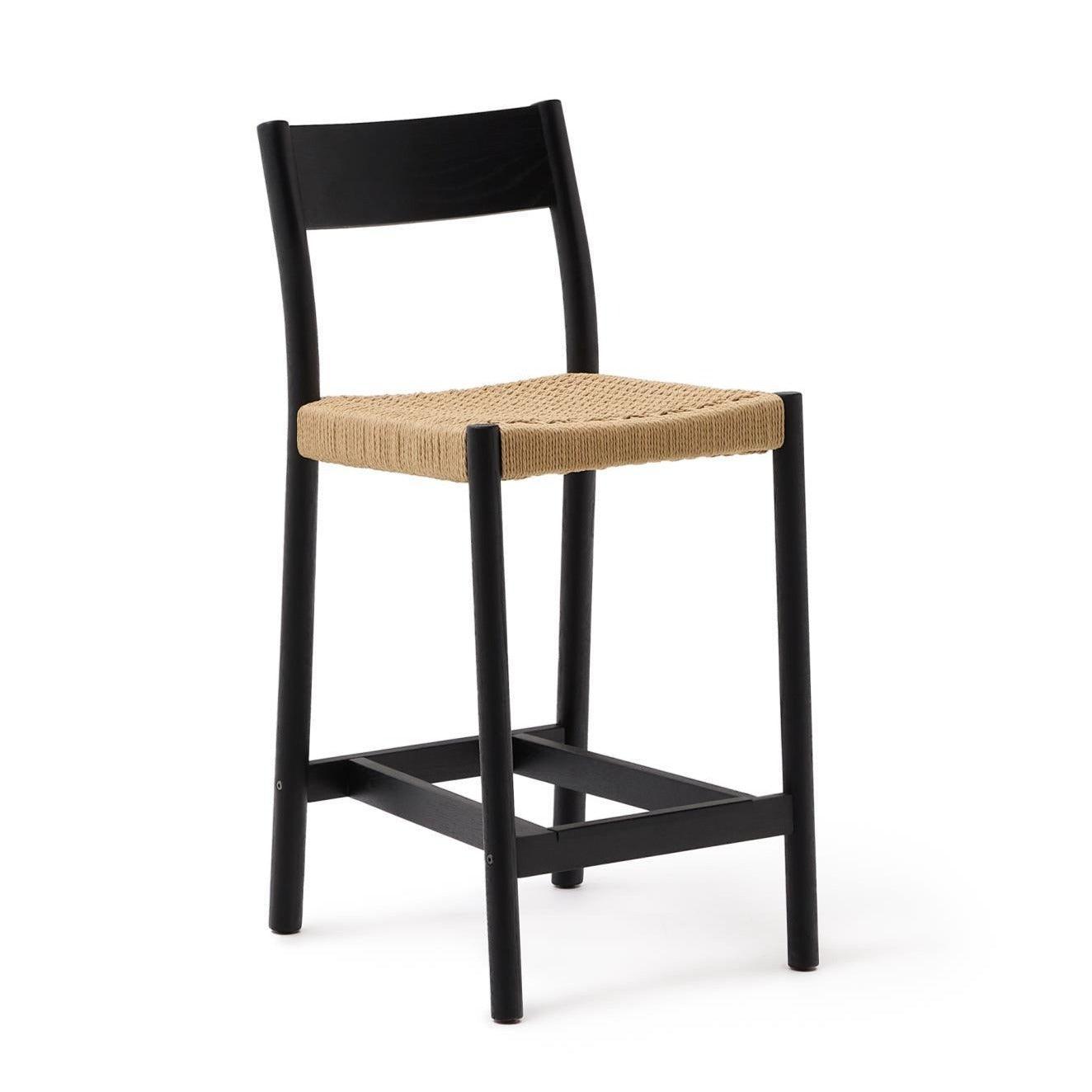 Krzesło barowe YALIA czarne drewno dębowe La Forma Eye on Design