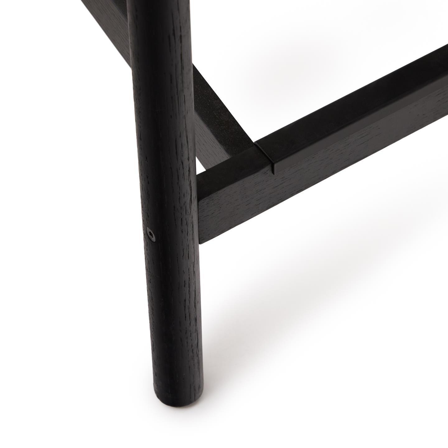 Krzesło barowe YALIA czarne drewno dębowe La Forma Eye on Design