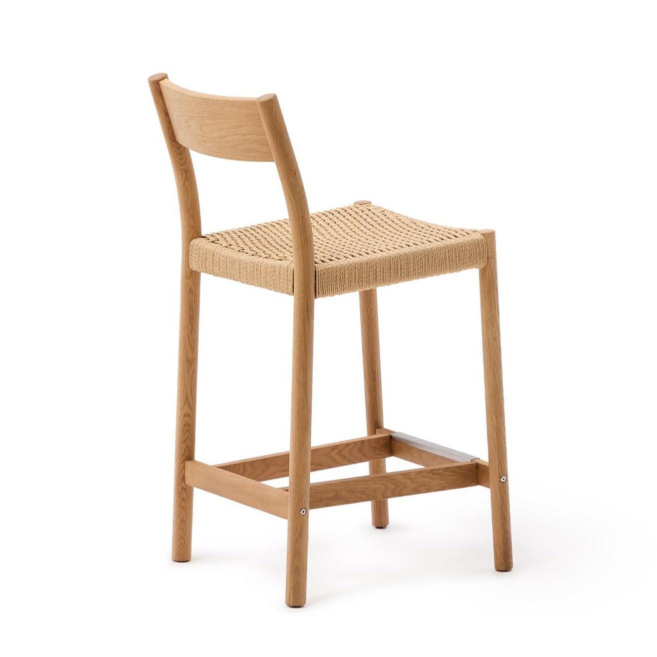 Krzesło barowe YALIA lite drewno dębowe La Forma Eye on Design
