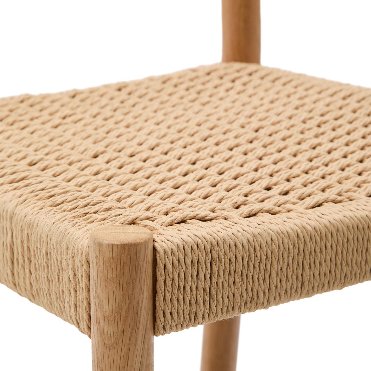 Krzesło barowe YALIA lite drewno dębowe La Forma Eye on Design