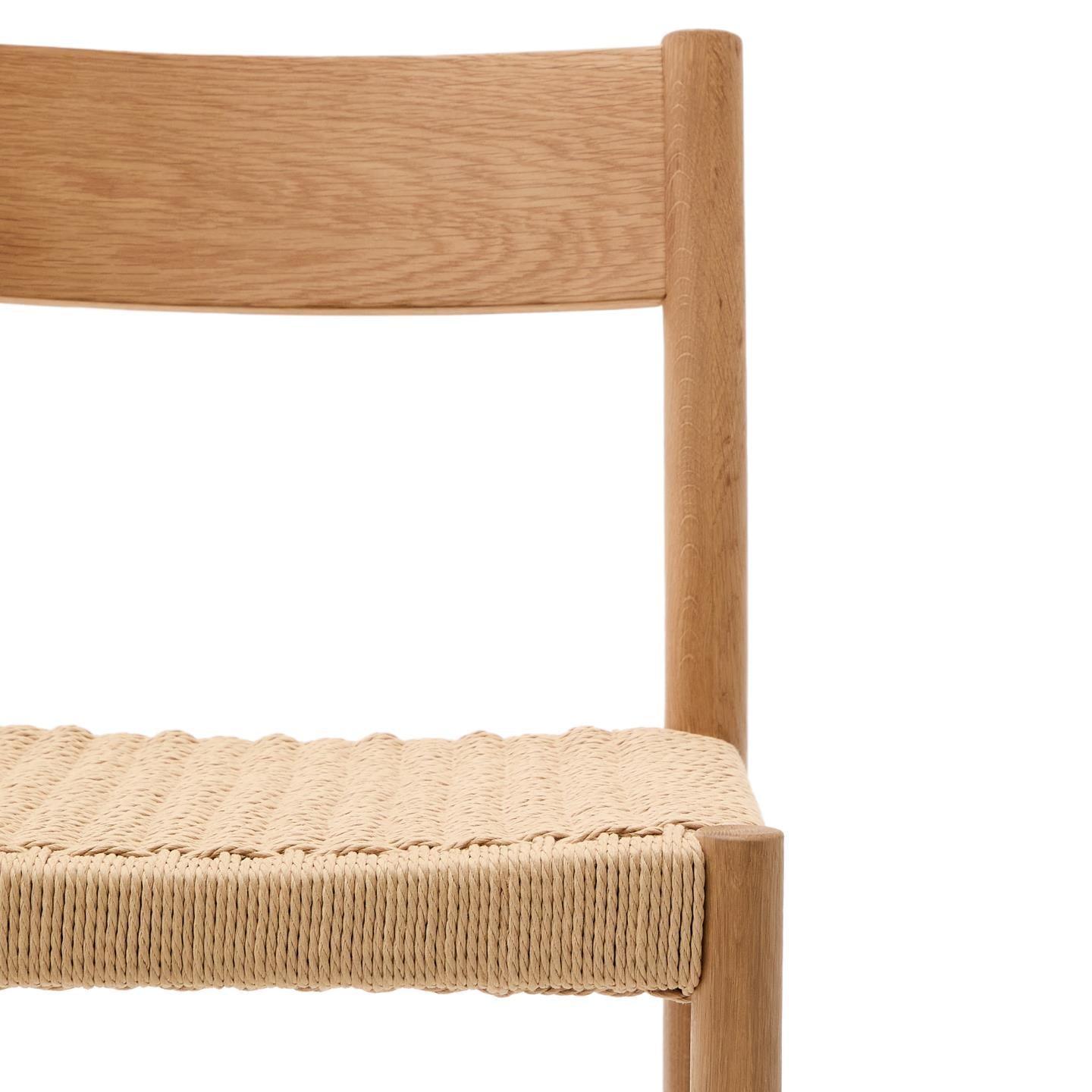 Krzesło barowe YALIA lite drewno dębowe La Forma Eye on Design