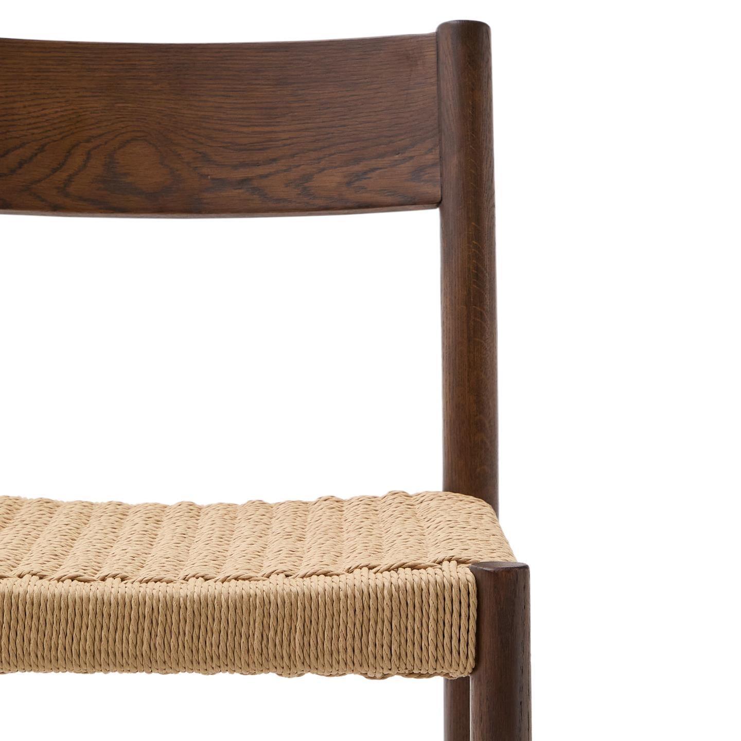 Krzesło barowe YALIA orzechowe drewno dębowe La Forma Eye on Design