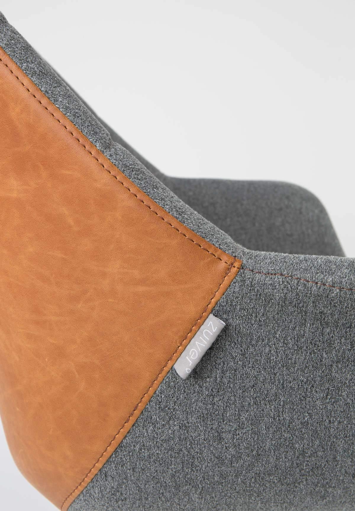 Krzesło biurowe DOULTON ekoskóra brązowy Zuiver Eye on Design