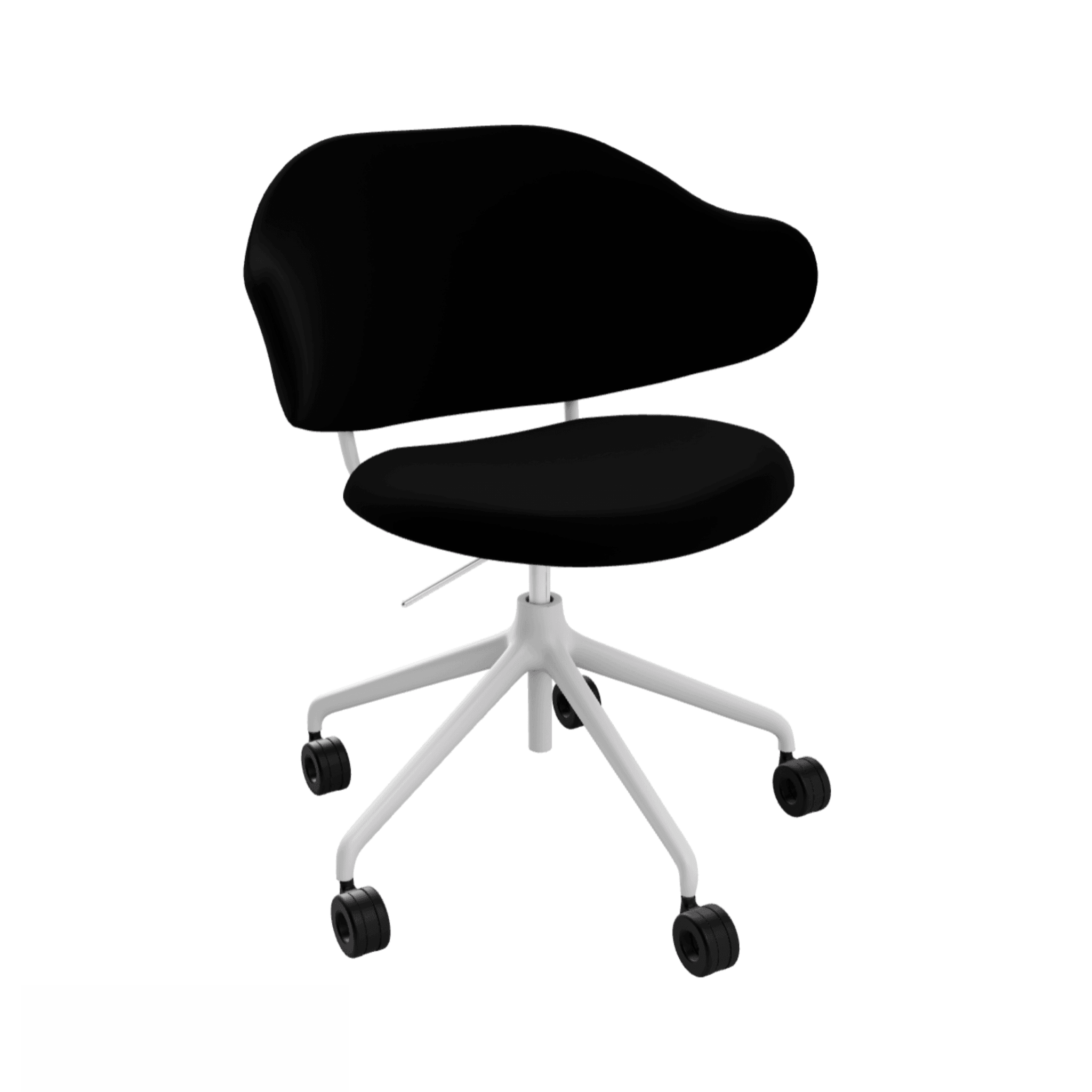 Krzesło biurowe HOLLY czarny aksamit Calligaris matowa biel Eye on Design