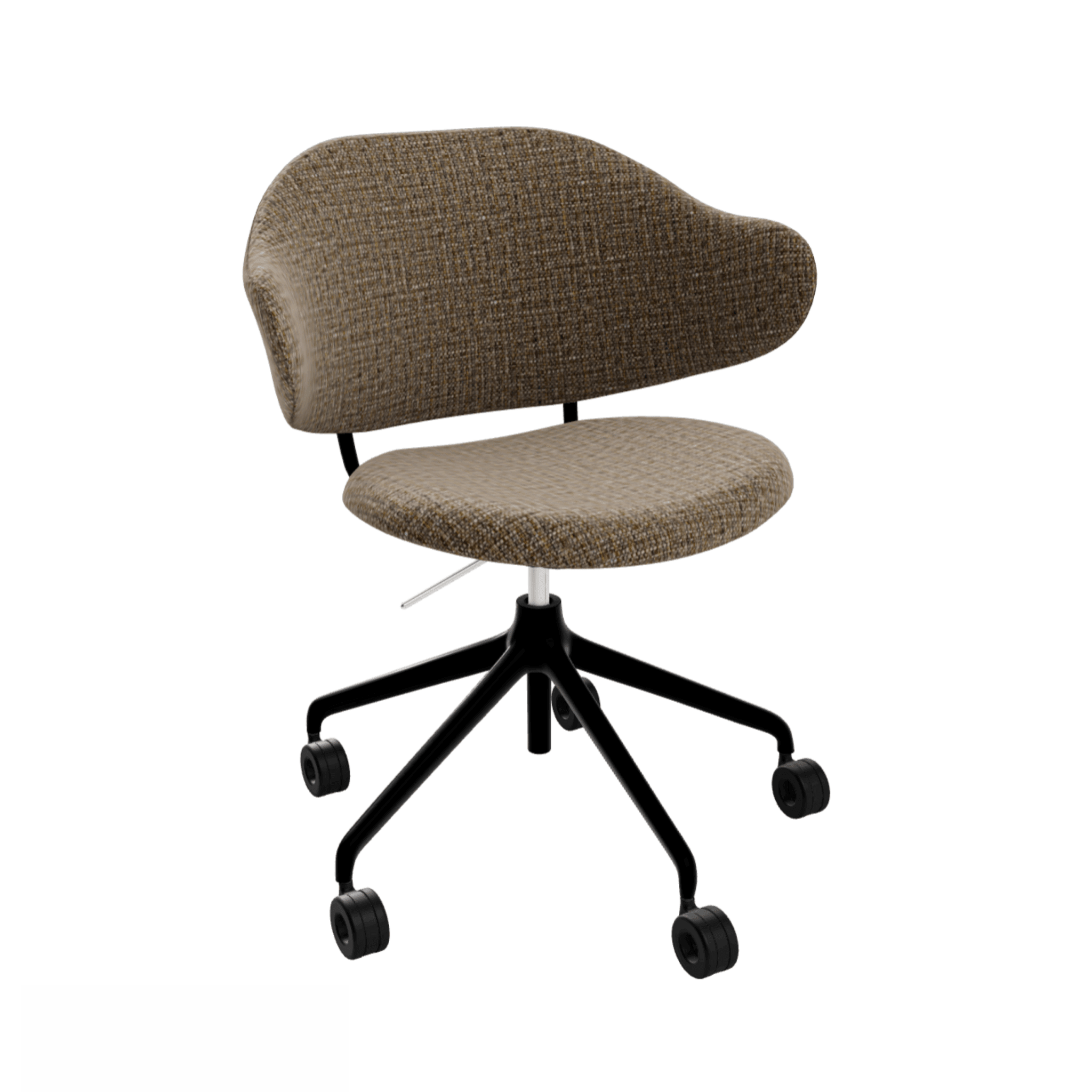 Krzesło biurowe HOLLY melanż brązowy Calligaris matowa czerń Eye on Design