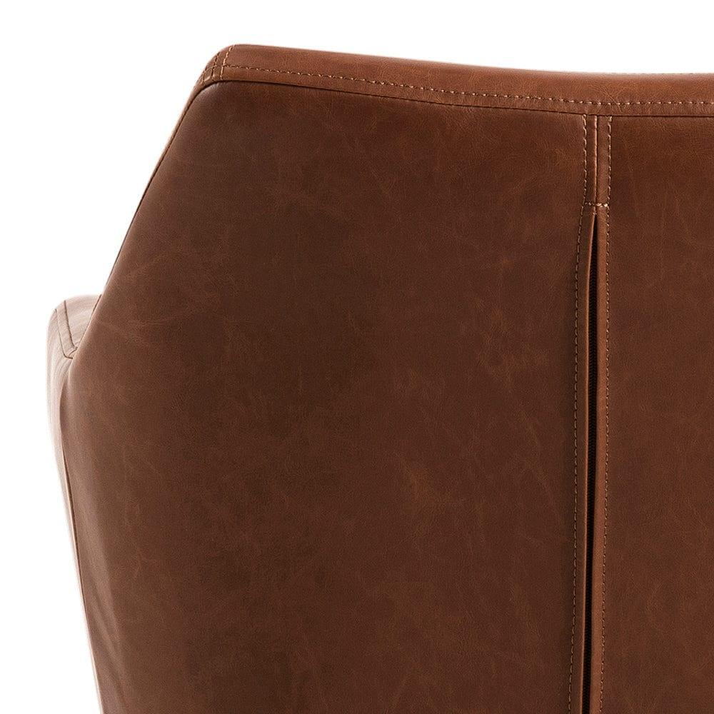 Krzesło biurowe MILAS brandy ekoskóra Actona Eye on Design