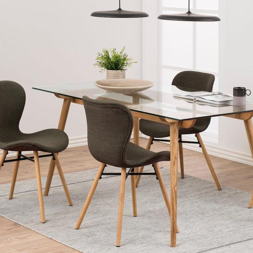 Krzesło BJORN khaki z drewnianią podstawą Home Essentials Eye on Design