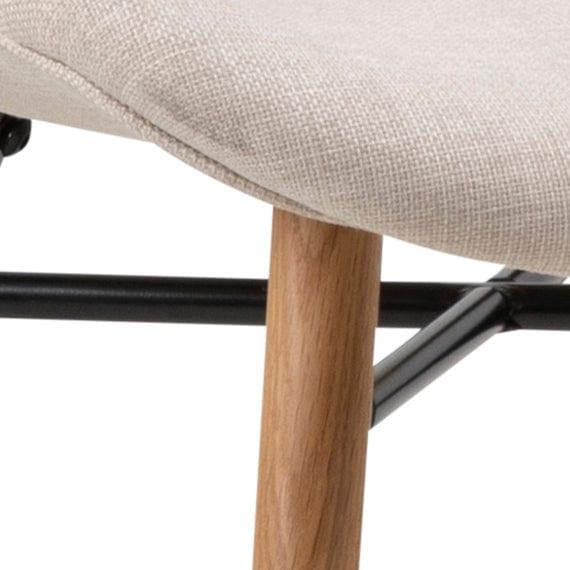 Krzesło BJORN piaskowy z drewnianią podstawą Home Essentials Eye on Design