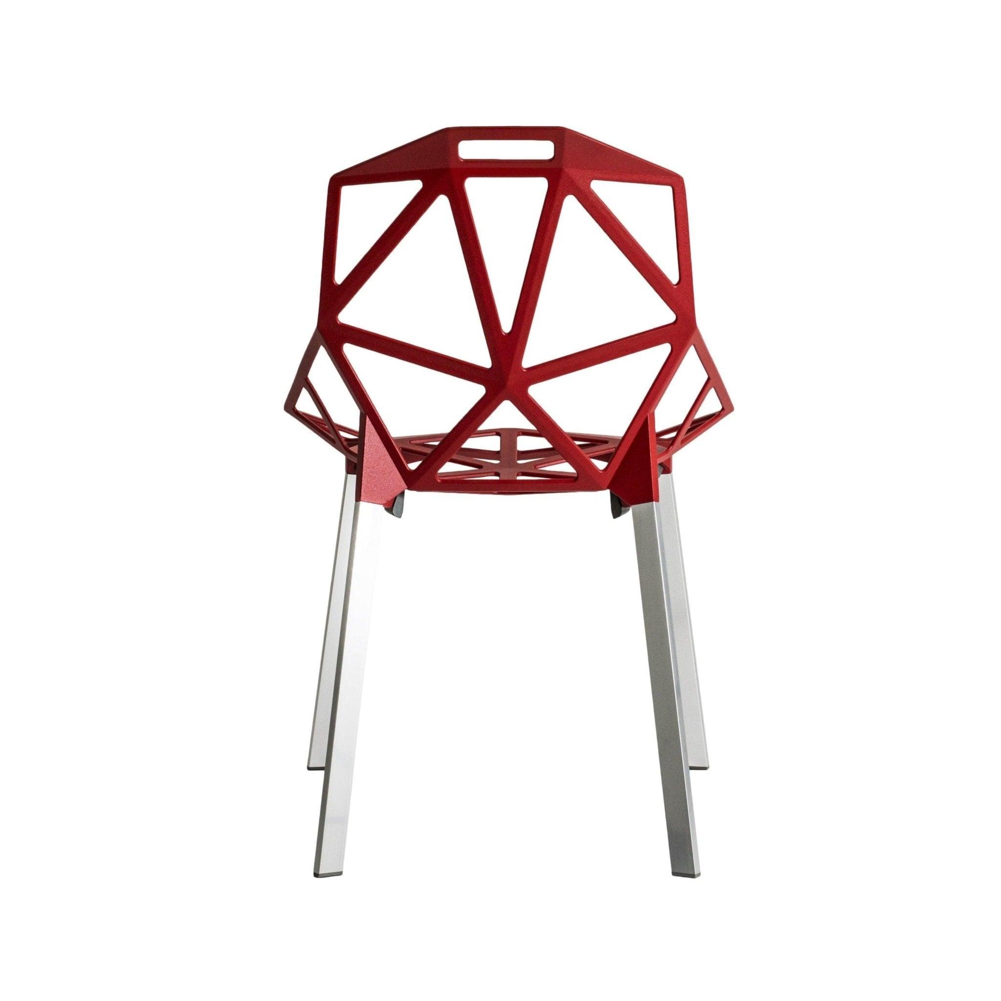 Krzesło CHAIR_ONE czerwony z aluminium Magis Eye on Design