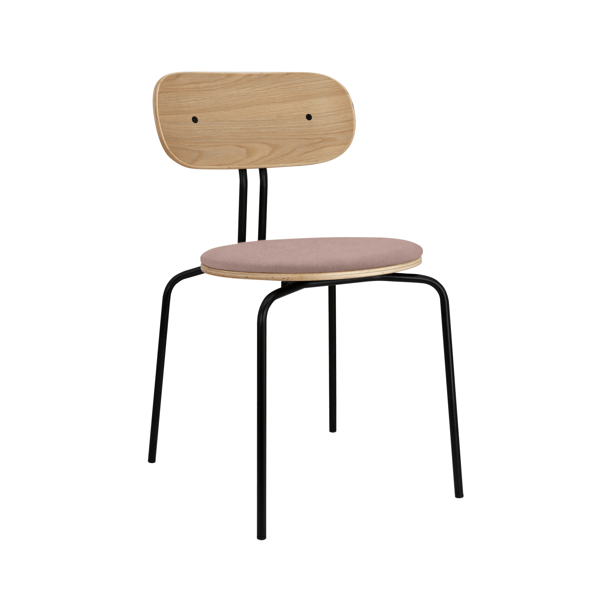 Krzesło CURIOUS brudny róż z czarną podstawą UMAGE Eye on Design