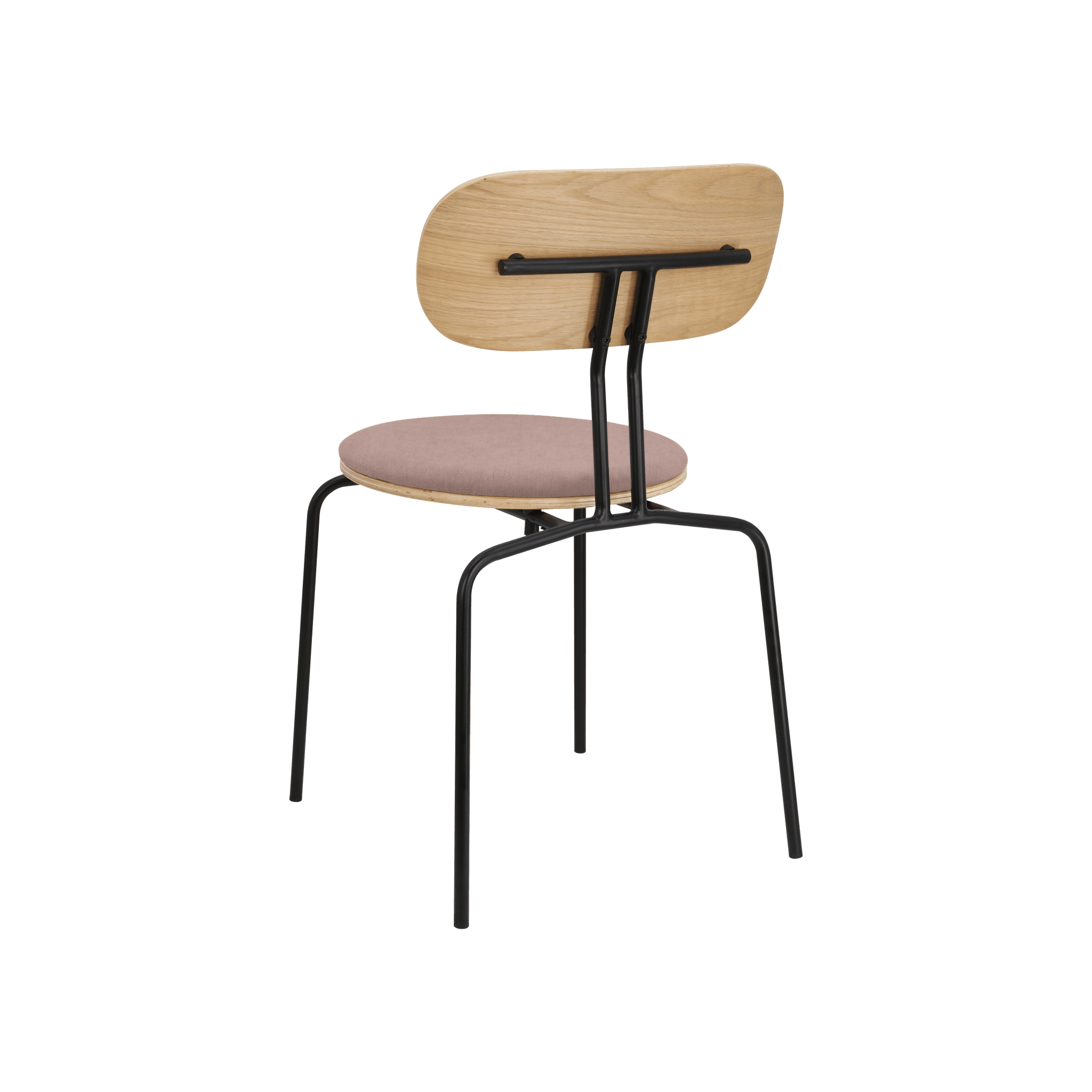 Krzesło CURIOUS brudny róż z czarną podstawą UMAGE Eye on Design