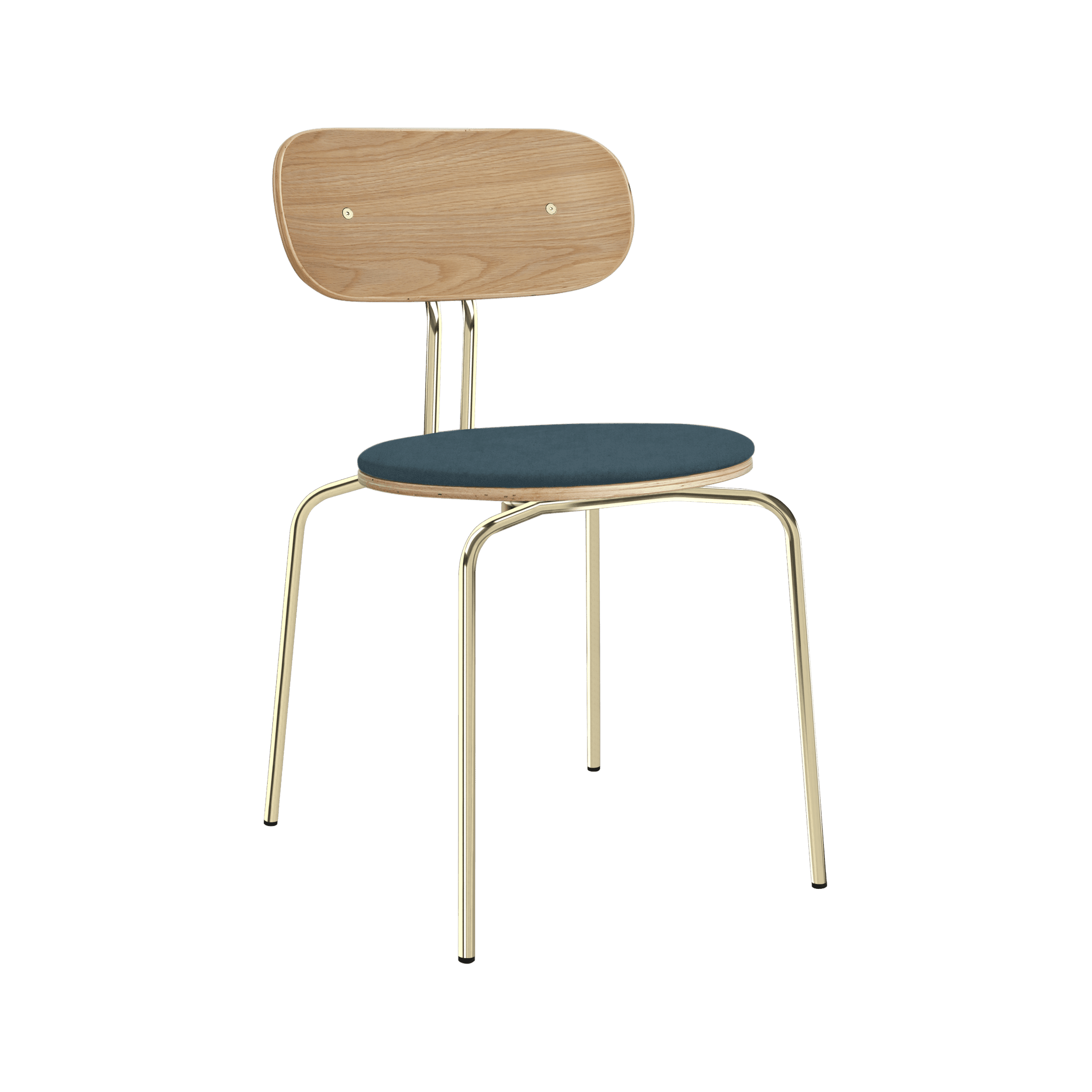 Krzesło CURIOUS granatowy ze złotą podstawą UMAGE Eye on Design