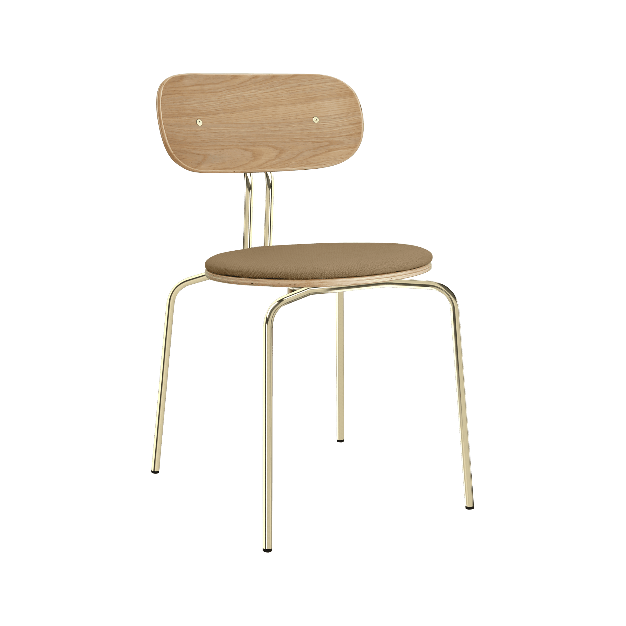 Krzesło CURIOUS karmelowy ze złotą podstawą UMAGE Eye on Design