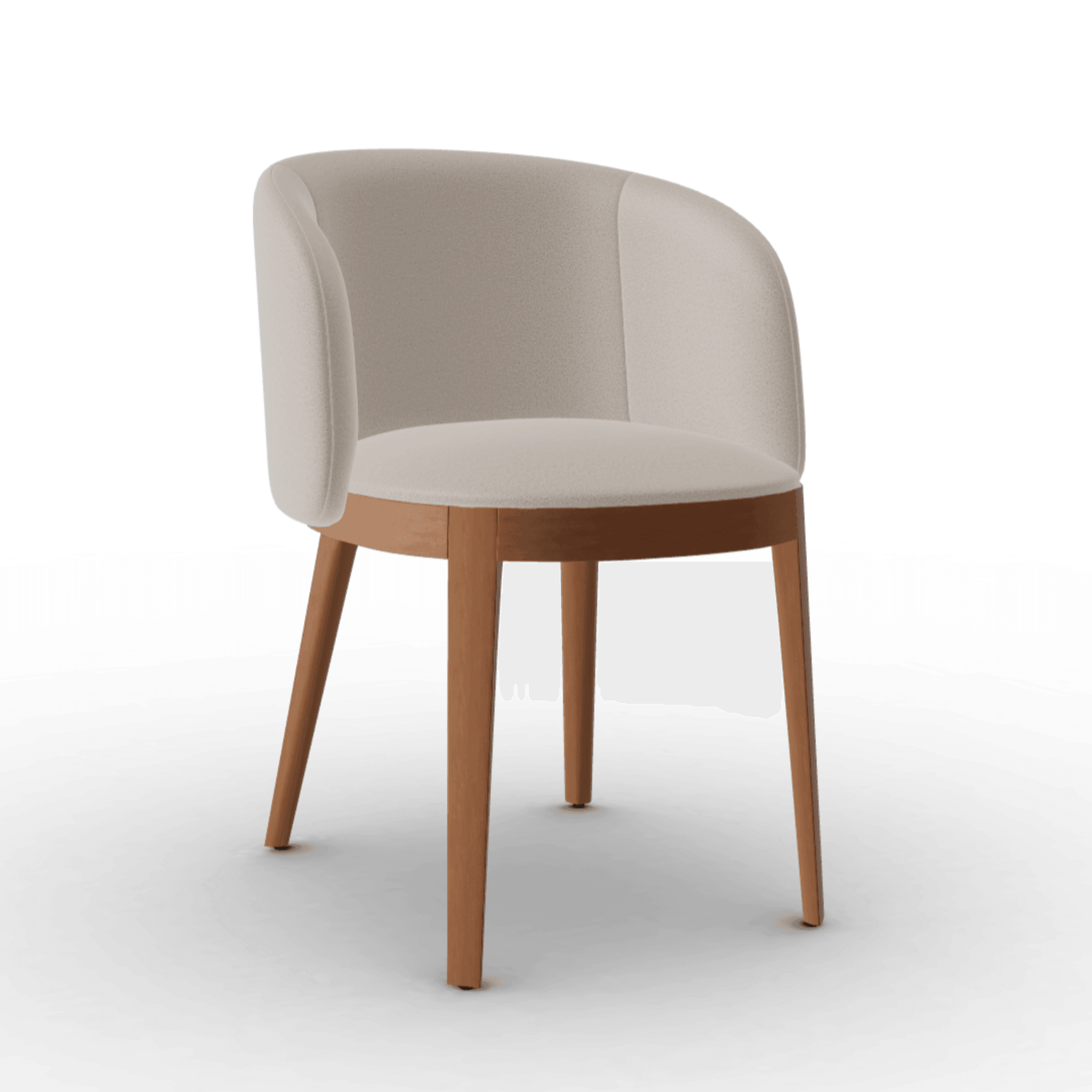Fotel ADÈL boucle beżowy Calligaris orzech włoski Eye on Design