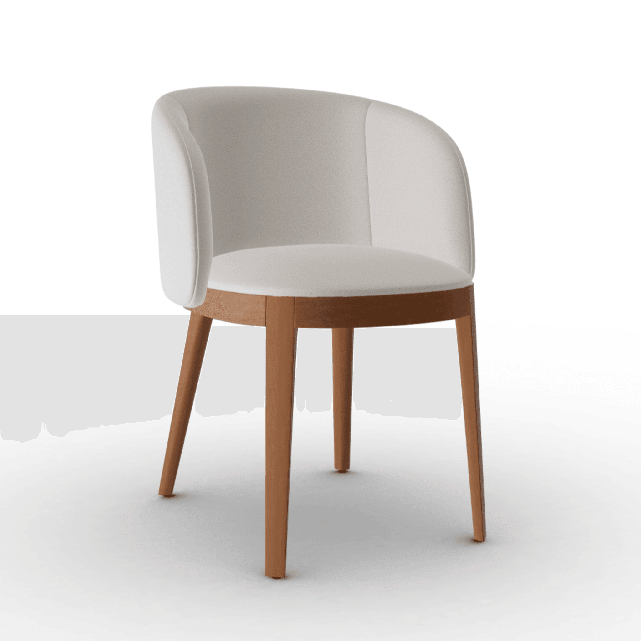 Fotel ADÈL boucle taupe Calligaris orzech włoski Eye on Design