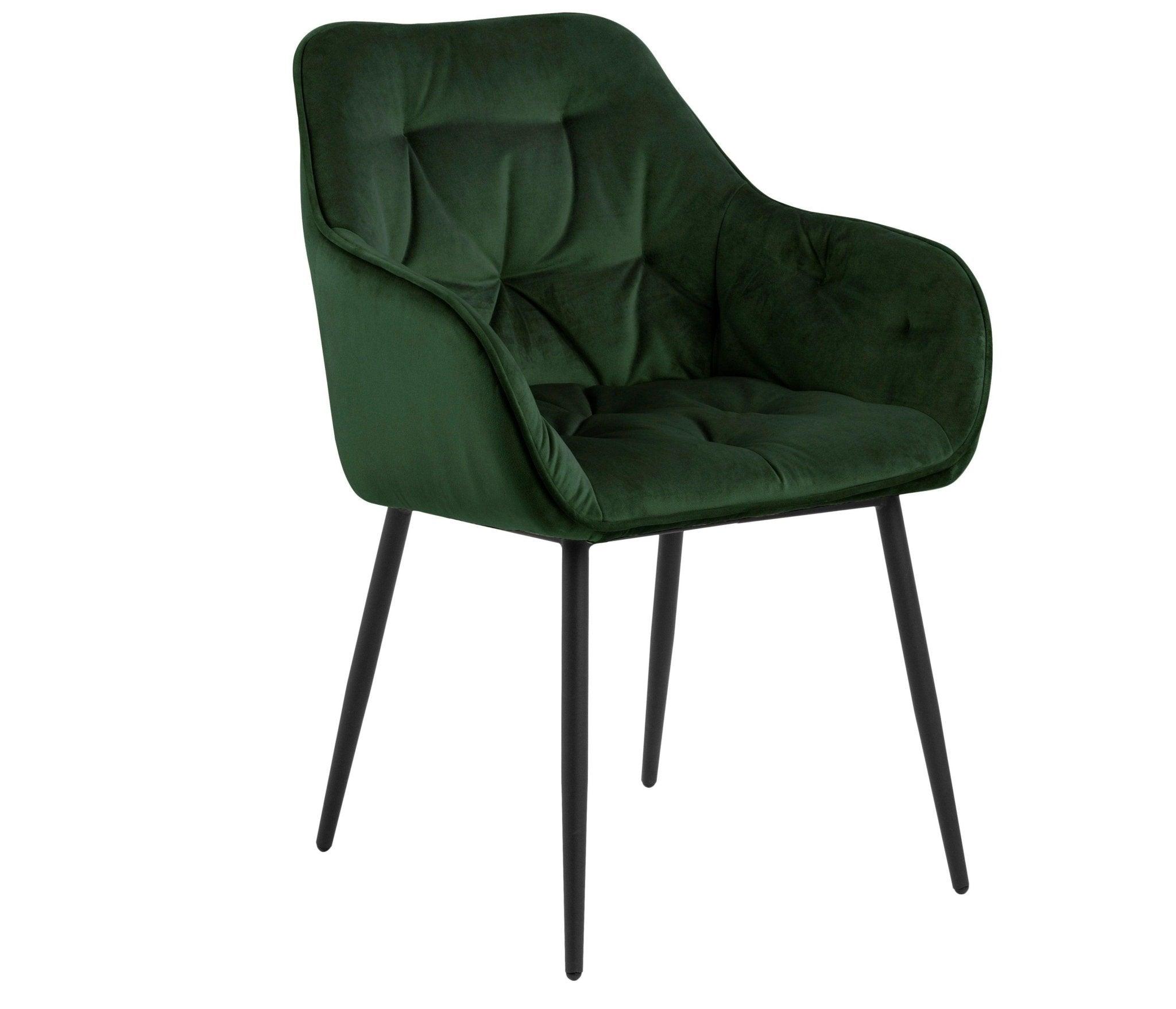 Krzesło LOUI butelkowa zieleń z czarną podstawą Actona Eye on Design