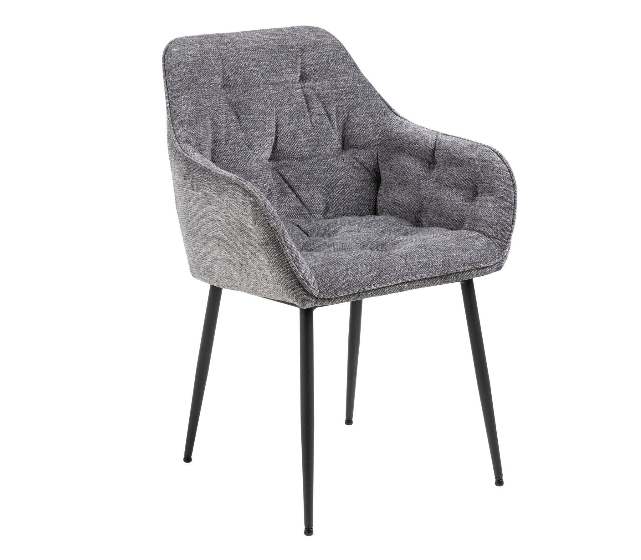 Krzesło LOUI szary z czarną podstawą Actona Eye on Design