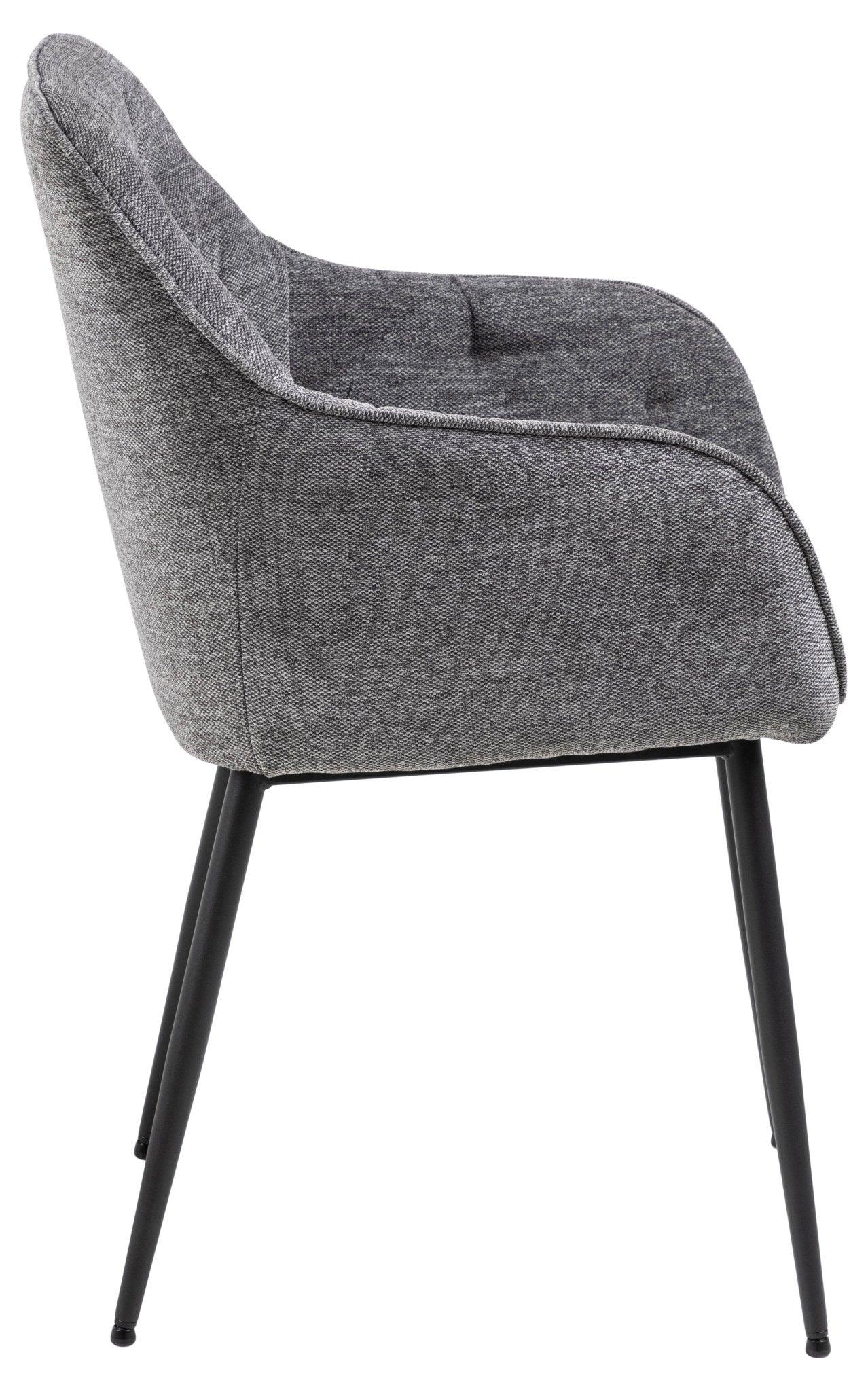 Krzesło LOUI szary z czarną podstawą Actona Eye on Design