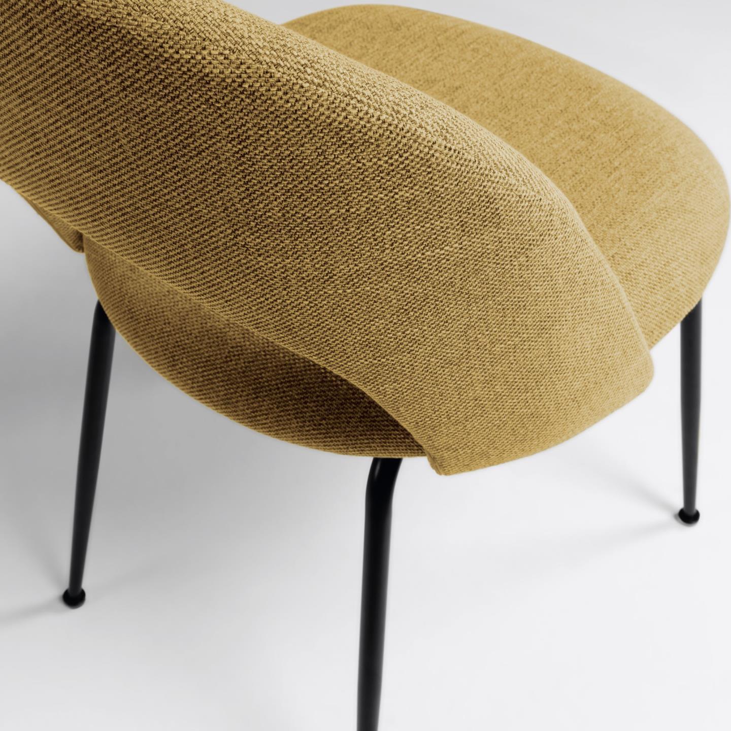 Krzesło MAHALIA musztardowy La Forma Eye on Design