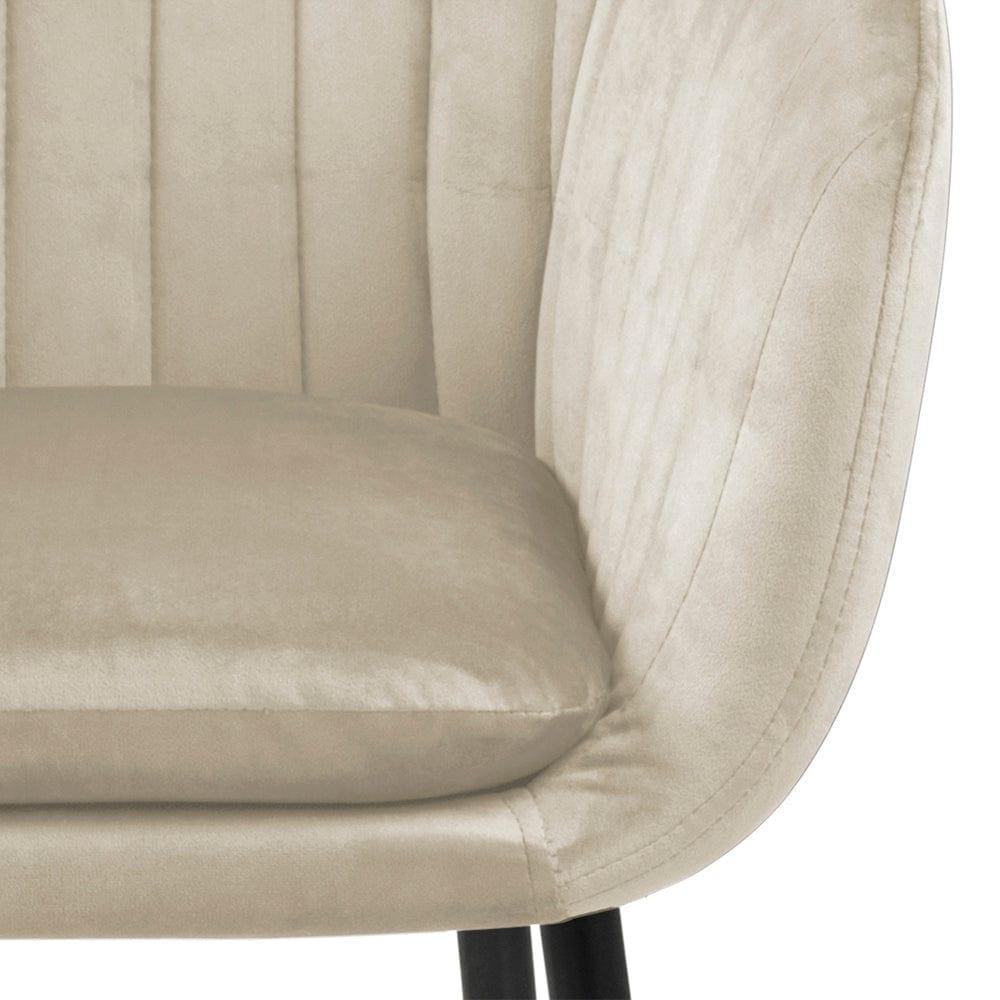 Krzesło MIKKEL beżowy z czarną podstawą Home Essentials Eye on Design