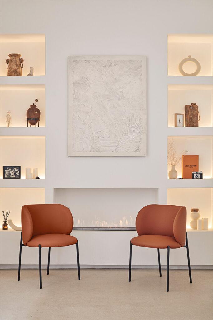 Krzesło MOGI pomarańczowa ekoskóra Teulat Eye on Design