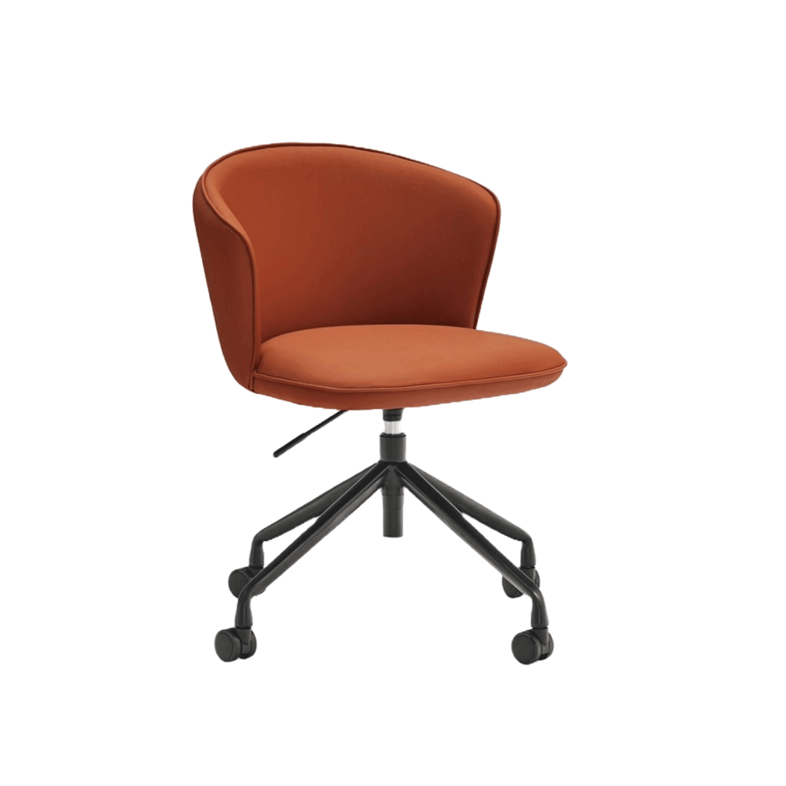 Krzesło na kółkach ADD ekoskóra terracotta Teulat Eye on Design