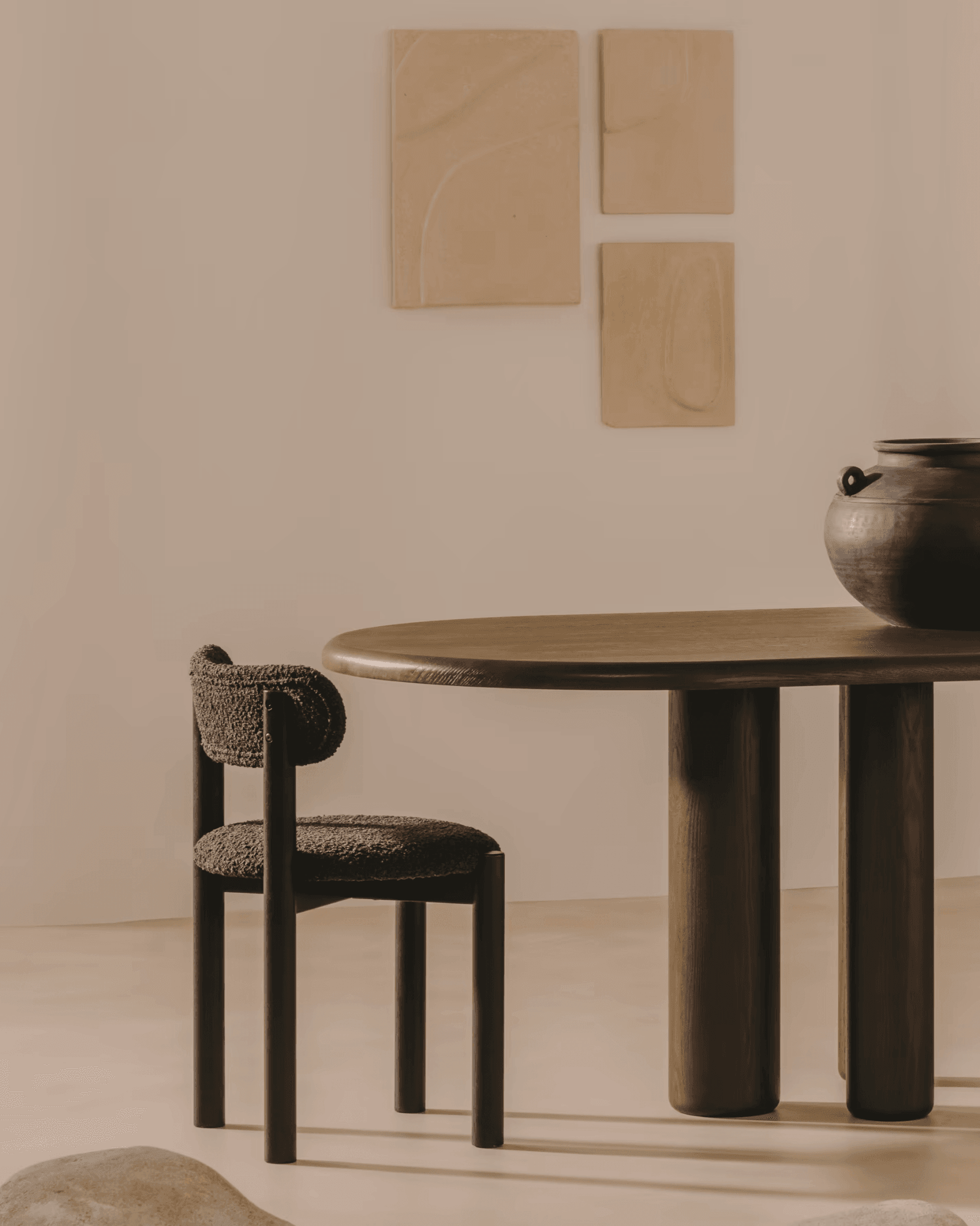 Krzesło NEBAI czarny boucle – Kave Home