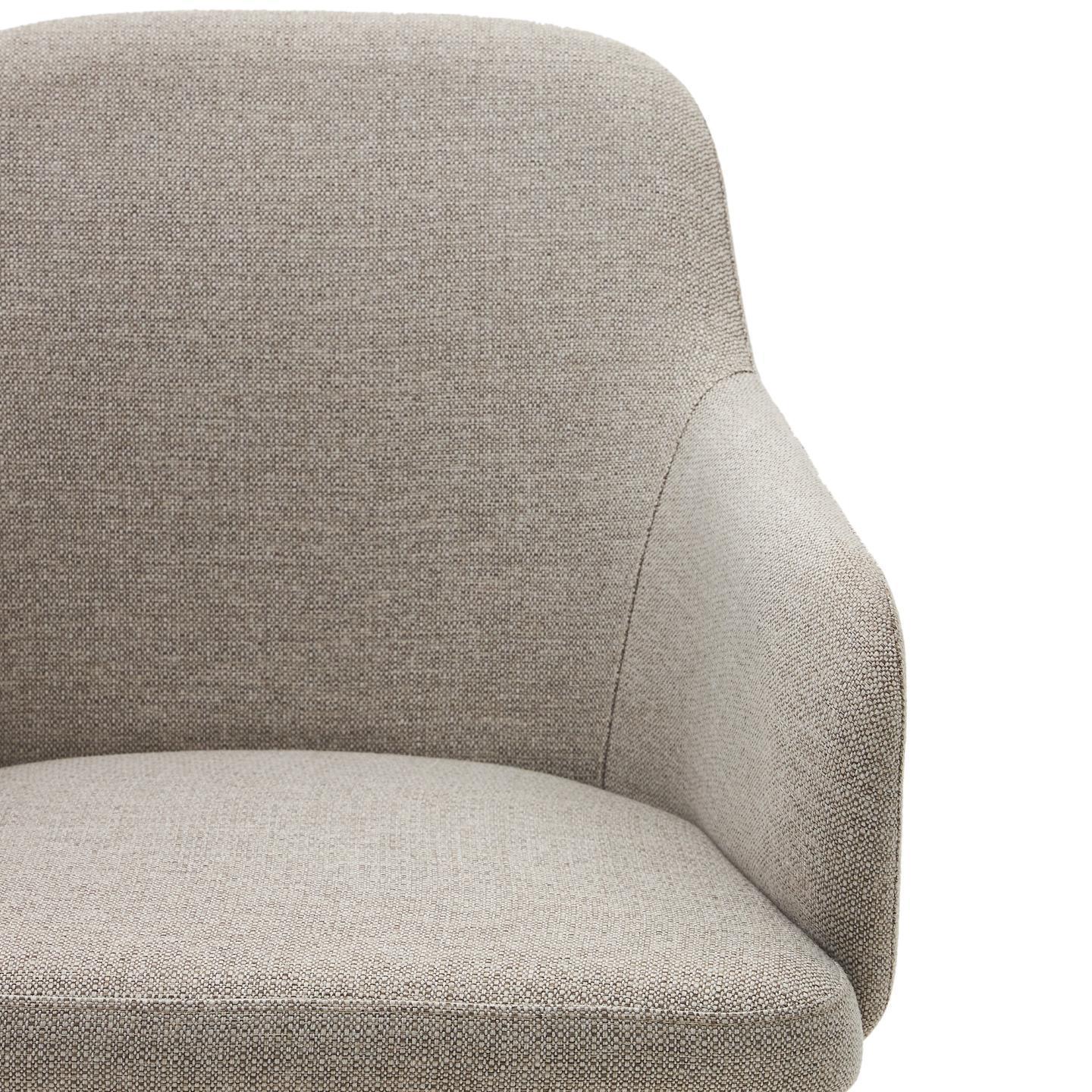 Krzesło NELIDA jasnobrązowy szenil z orzechową podstawą La Forma Eye on Design