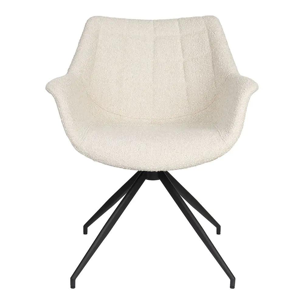 Krzesło obrotowe DOULTON biały boucle Zuiver Eye on Design