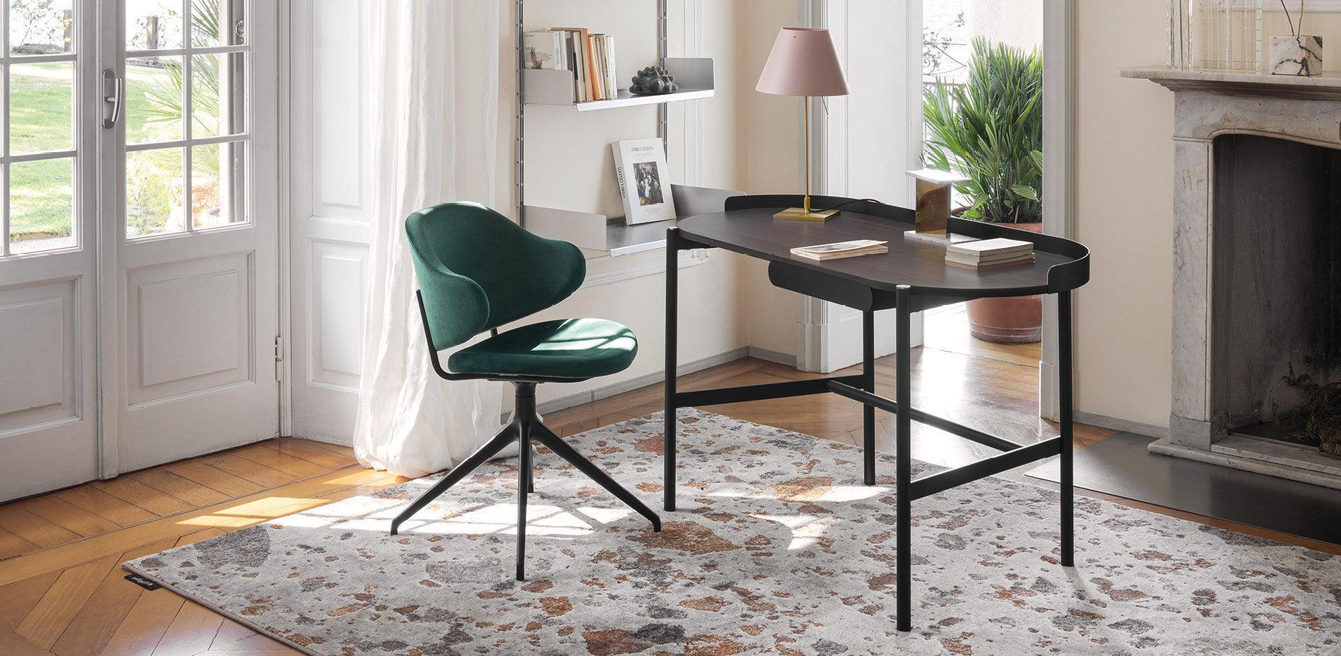 Krzesło obrotowe HOLLY kremowy aksamit Calligaris Eye on Design