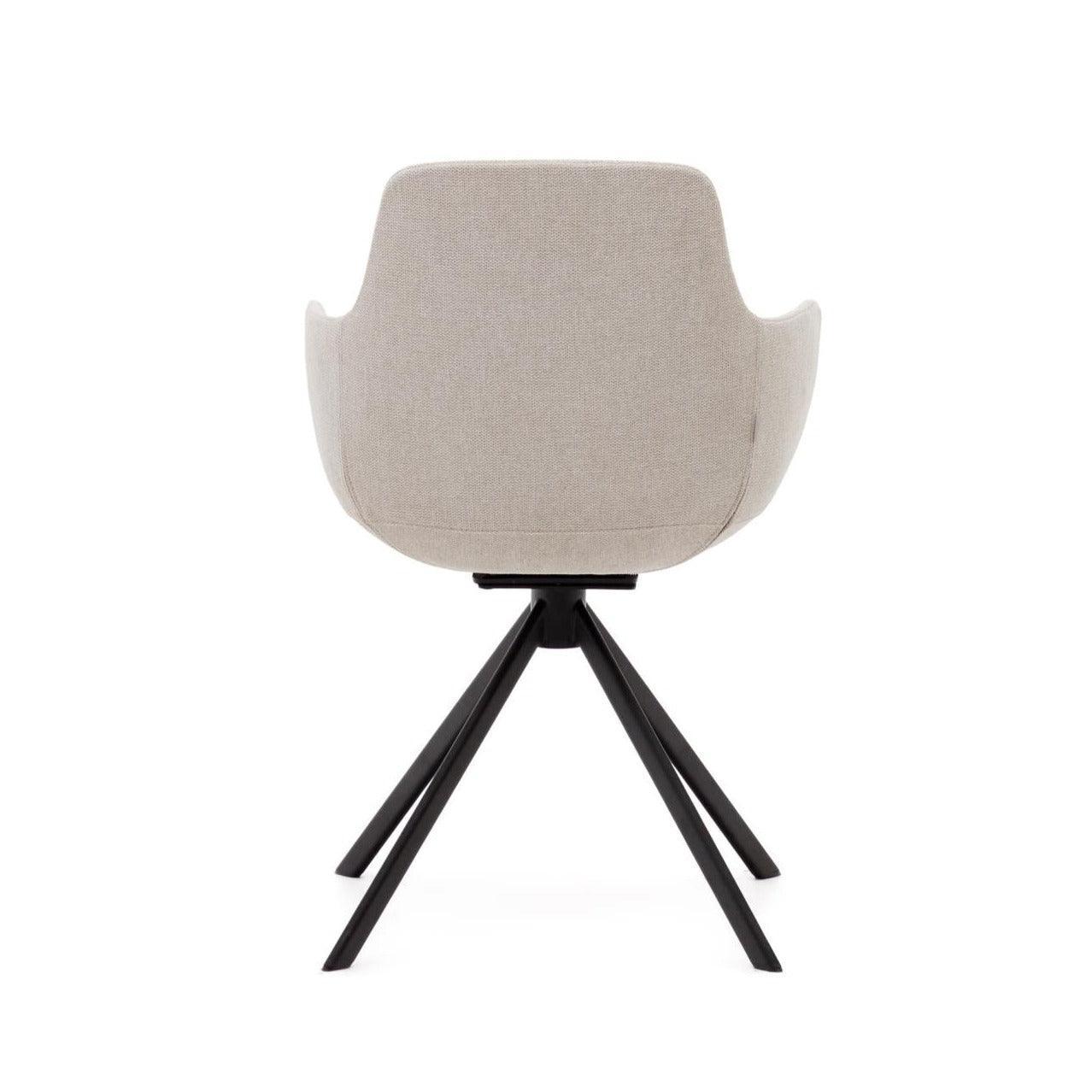 Krzesło obrotowe w tkaninie szenilowej TISSIANA beżowy La Forma Eye on Design