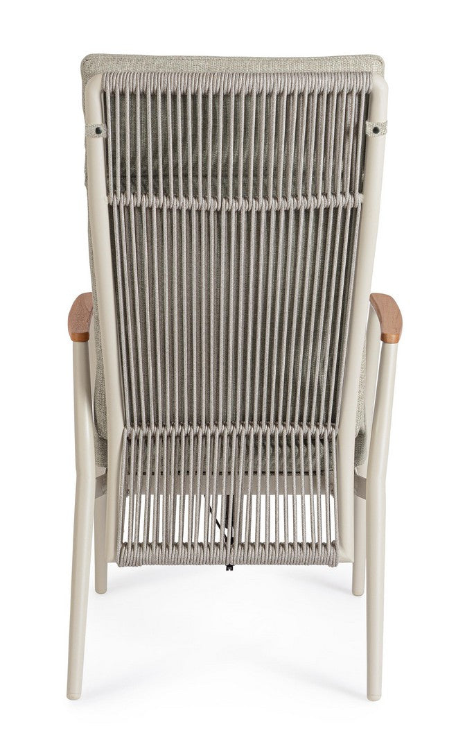 Fotel zewnętrzny FLOBERT szarobeżowy