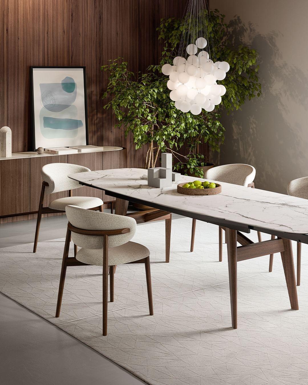 Krzesło OLEANDRO boucle taupe z drewnianą podstawą Calligaris Eye on Design