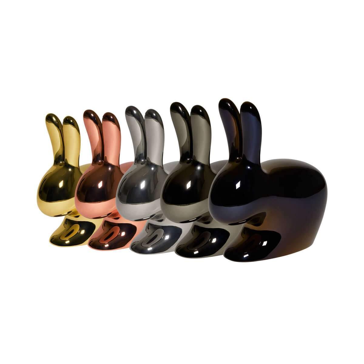 Krzesło RABBIT METALLIC srebrny Qeeboo Eye on Design