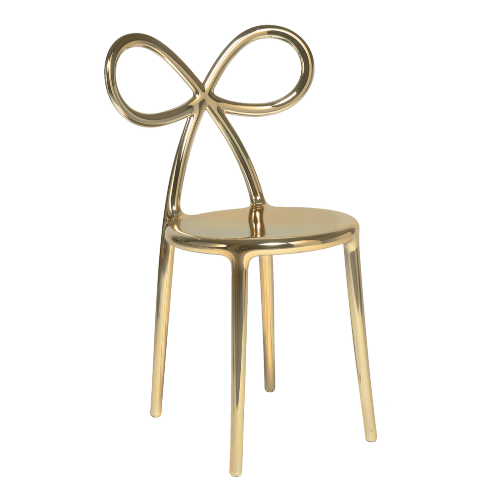 Krzesło RIBBON złoty Qeeboo Eye on Design