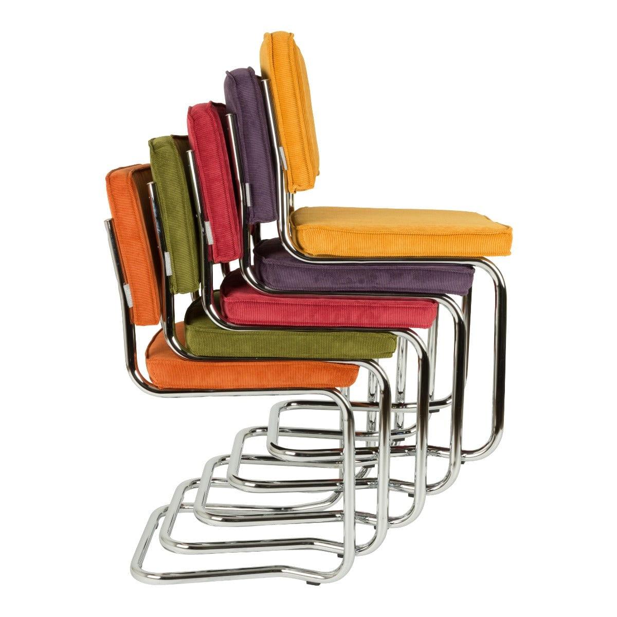 BRAK - Krzesło RIDGE KINK RIB szare 32A Zuiver Eye on Design