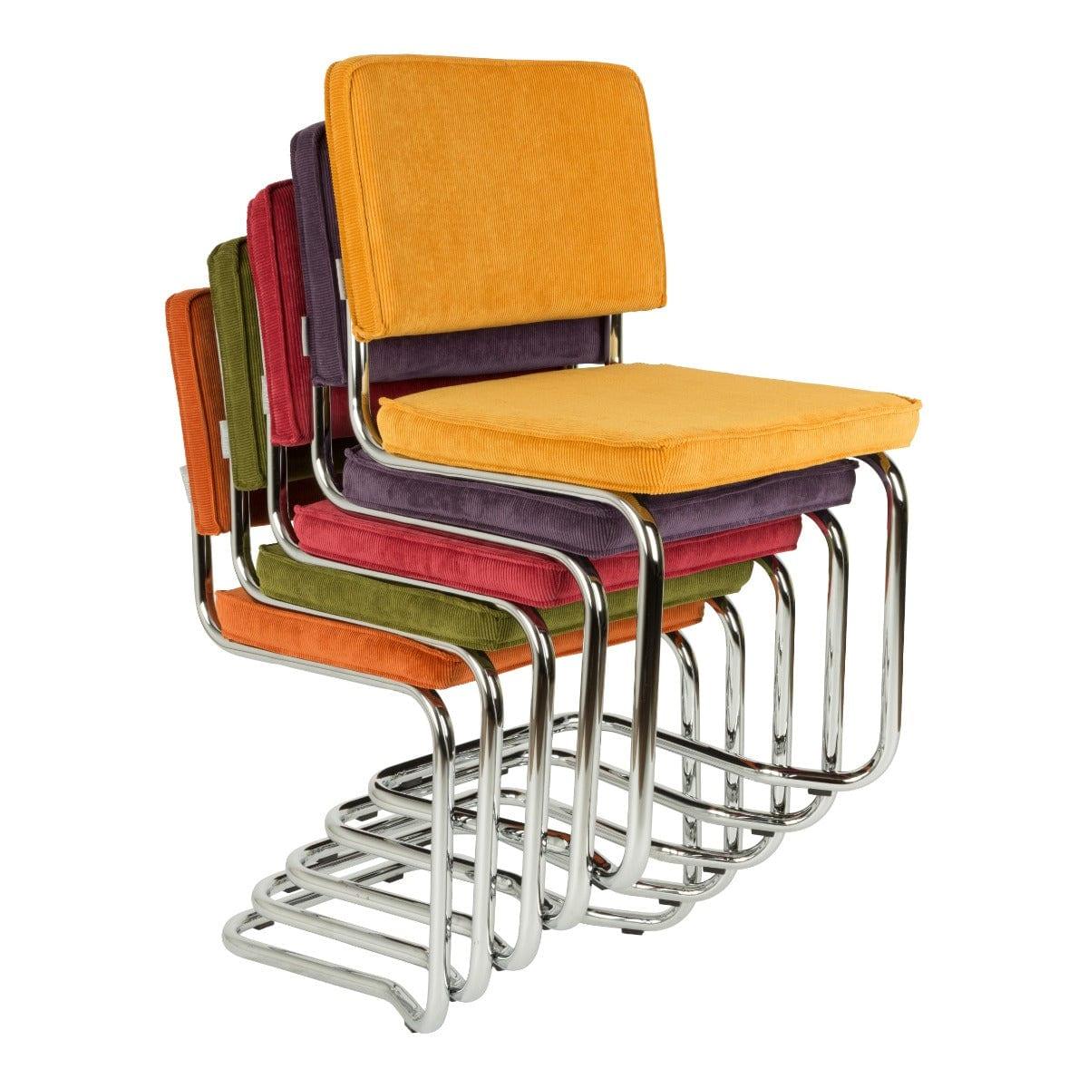 BRAK - Krzesło RIDGE KINK RIB zielone 25A Zuiver Eye on Design